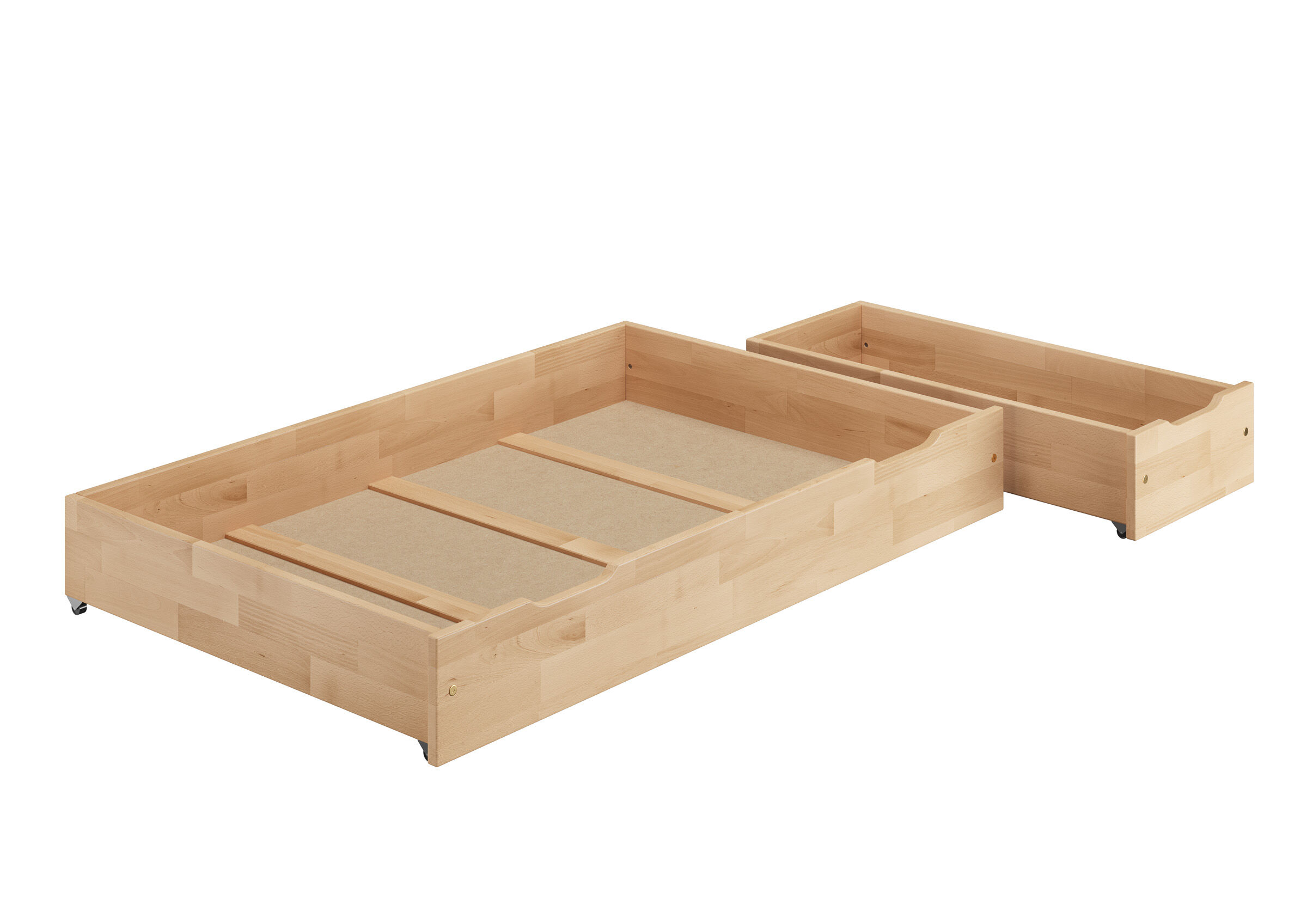holzbettrahmen, bettkasten, holzbett, schublade, holzstärke, Schubladensystem aus Buche