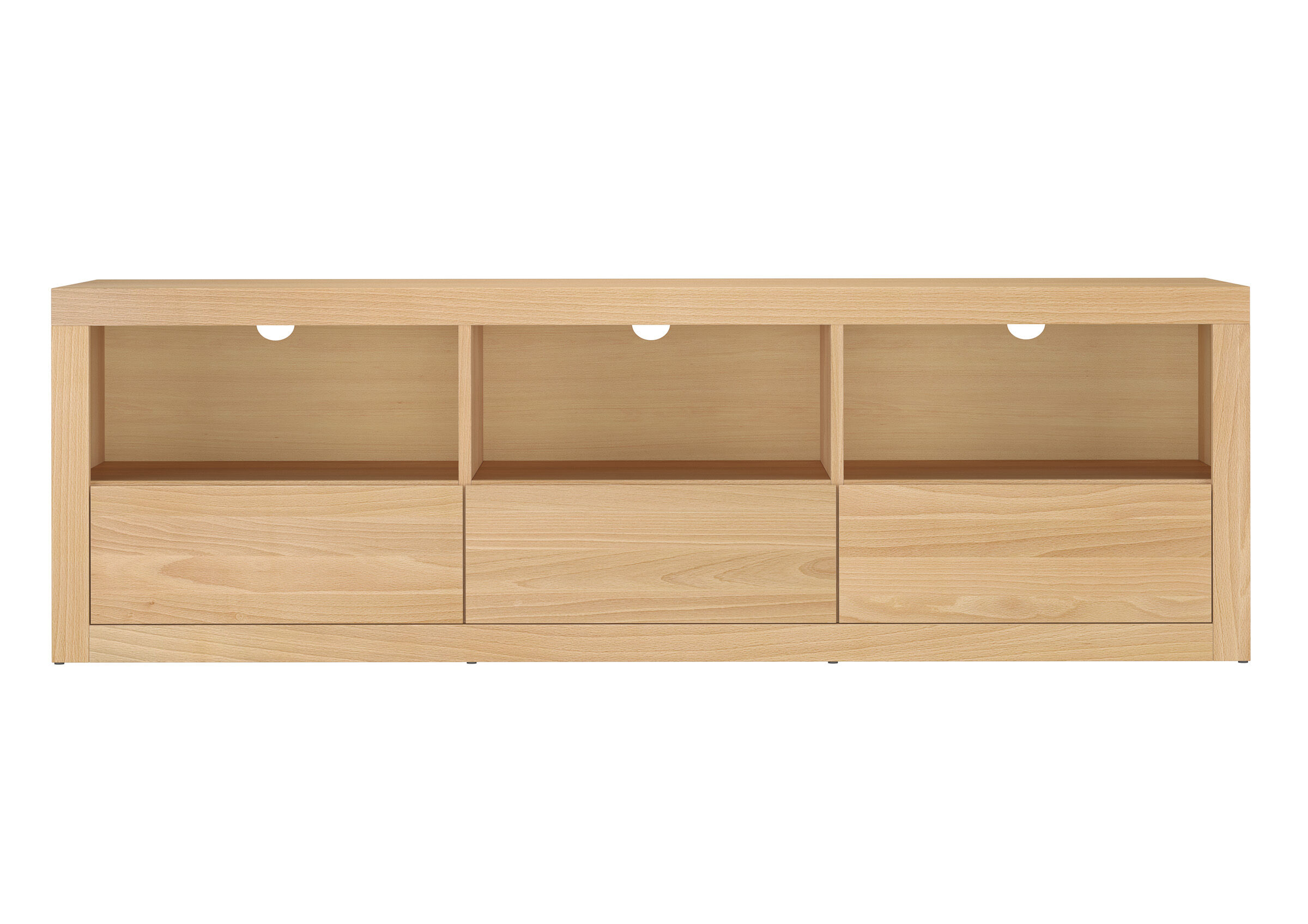 holzholz, lowboard, sideboard, tv-console, furnitures, Detailbild der TV-Kommode aus Buche