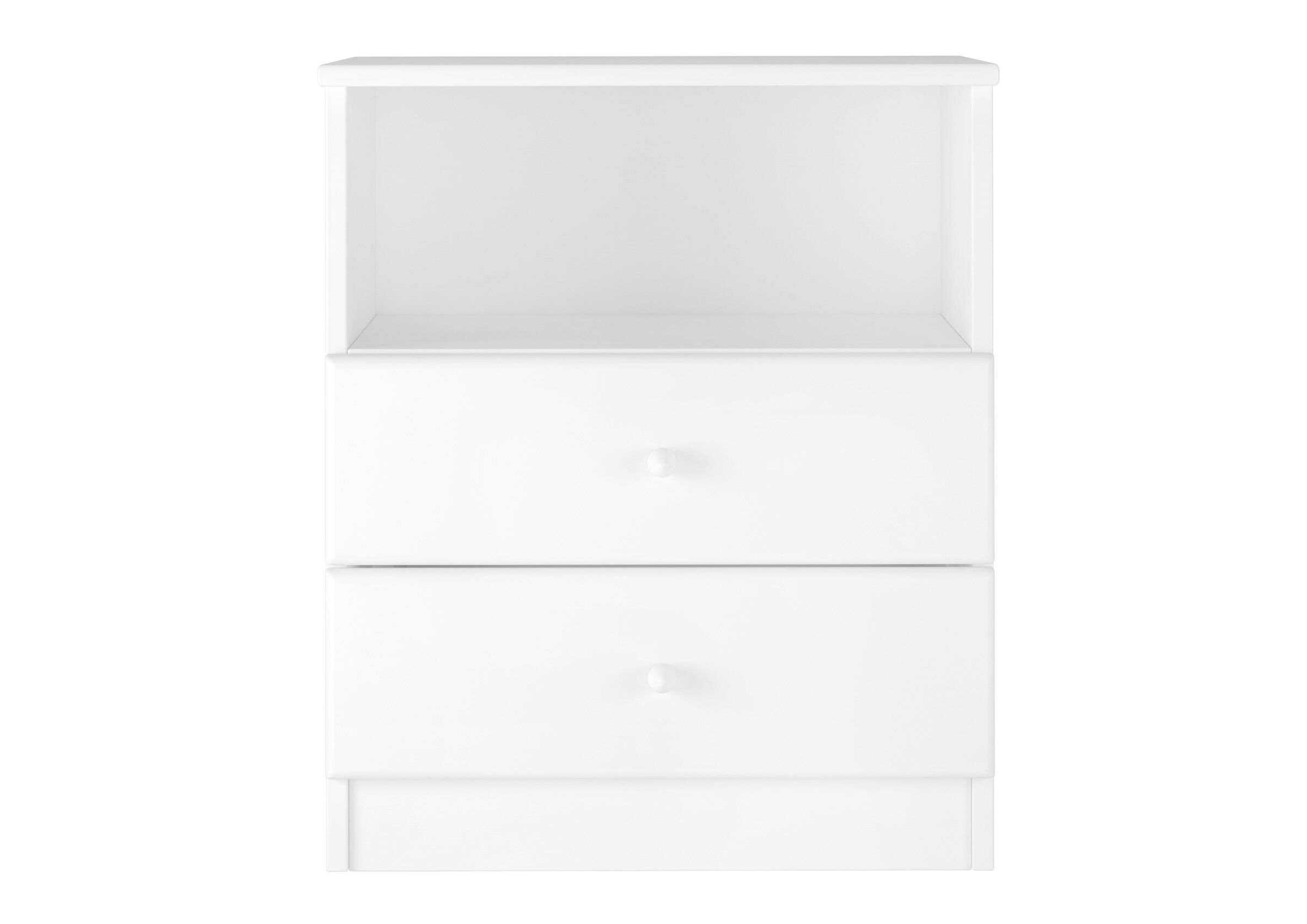 Nachttisch, Nachtkommode, Schublade, Weiß, Holzoptik, Nachtkonsole