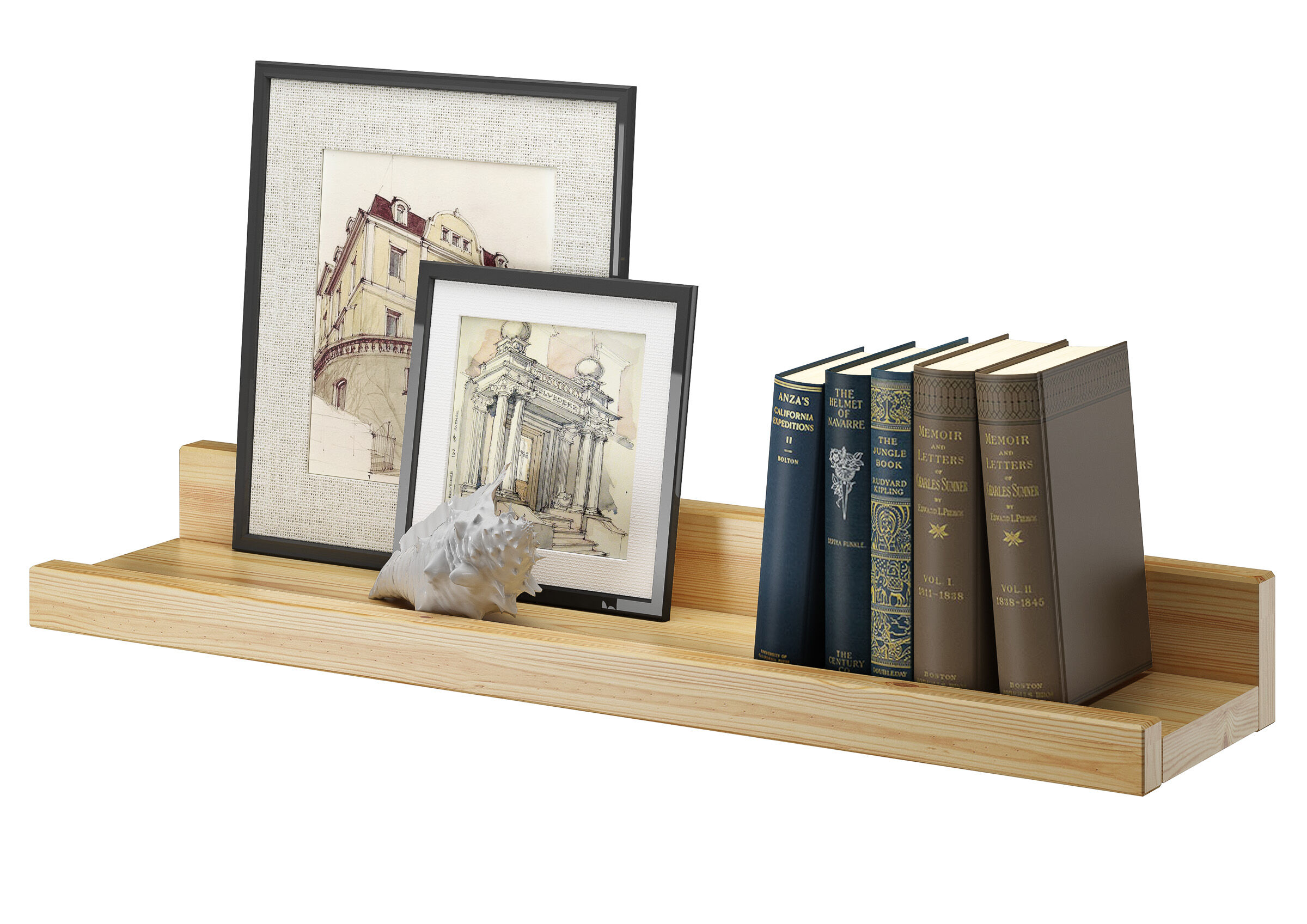 Bilderrahmen, Framed art, Buchregal?, Dekoration, Bücherstapel, Schöne Wandablage aus Massivholz