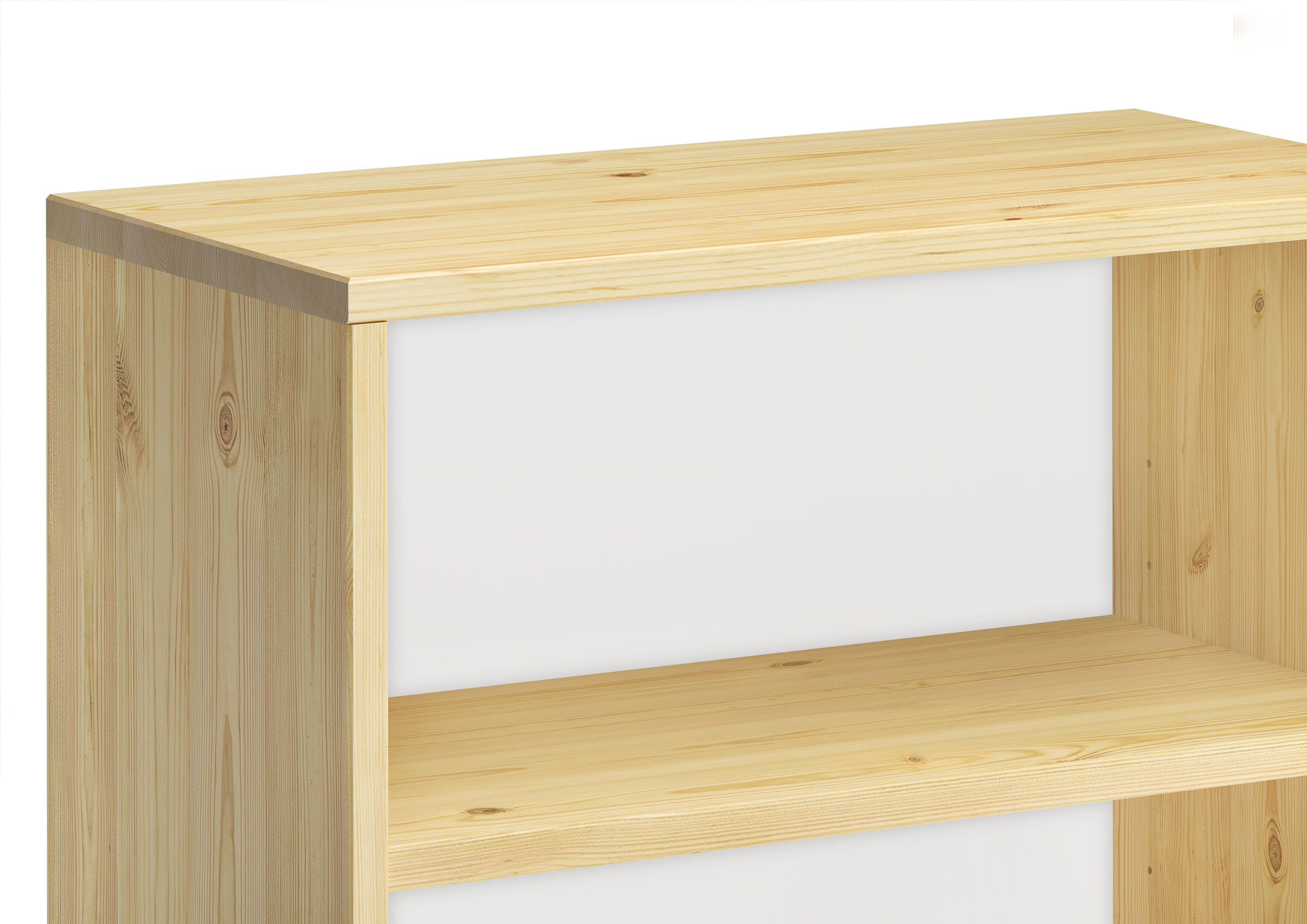 Holzregal, Sockelregal, Naturholz, offenes Regal, Holzplatte, Regal breit