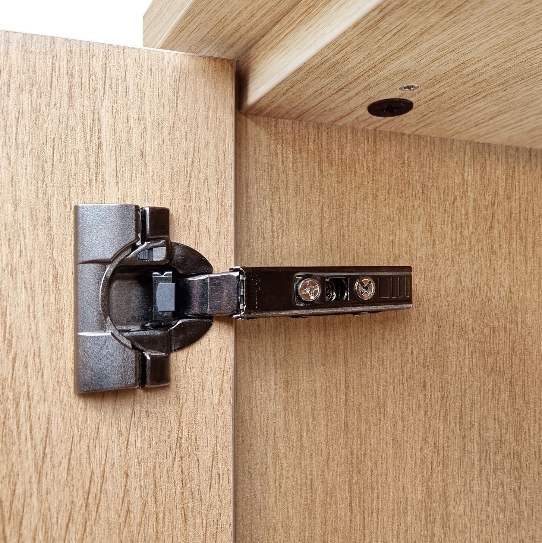 Scharnier, Türscharnier, Küchenmöbel, Metall, Holzoptik, robuste Scharniere
