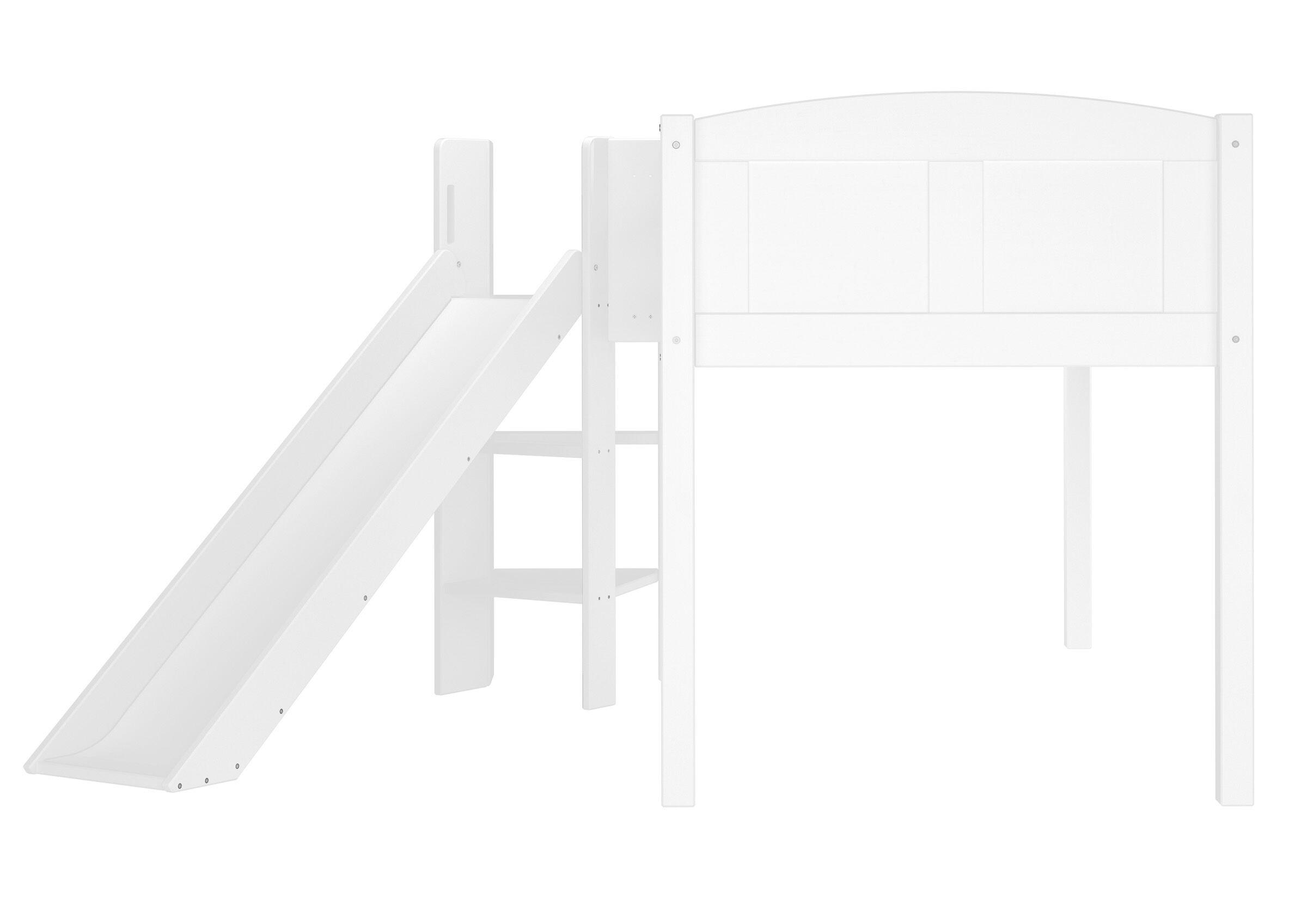 Hochbett, Leiterstufe, Holzbett, Holzbett, Schlittenöffnung,