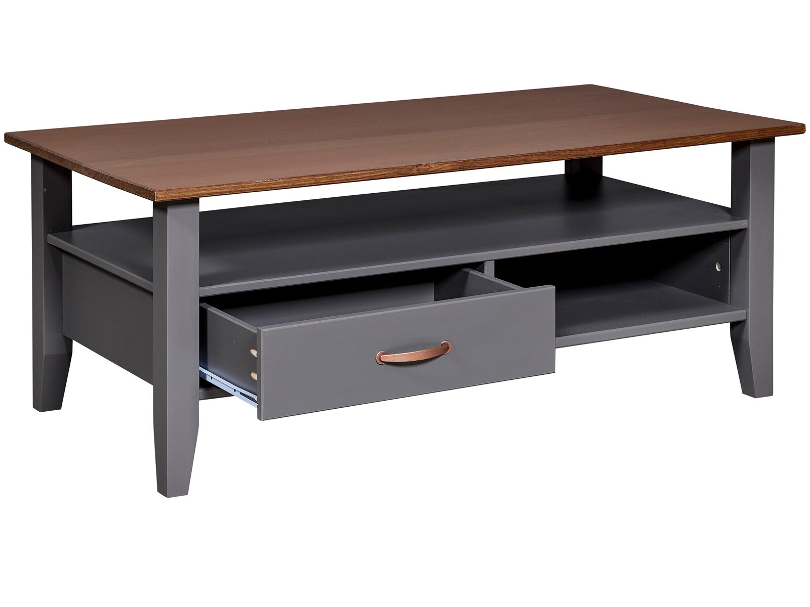 Kaffeetisch, Mobiliar, Tabelle, Schublade, Schreibtisch, grauer Couchtisch mit Tischplatte sepia