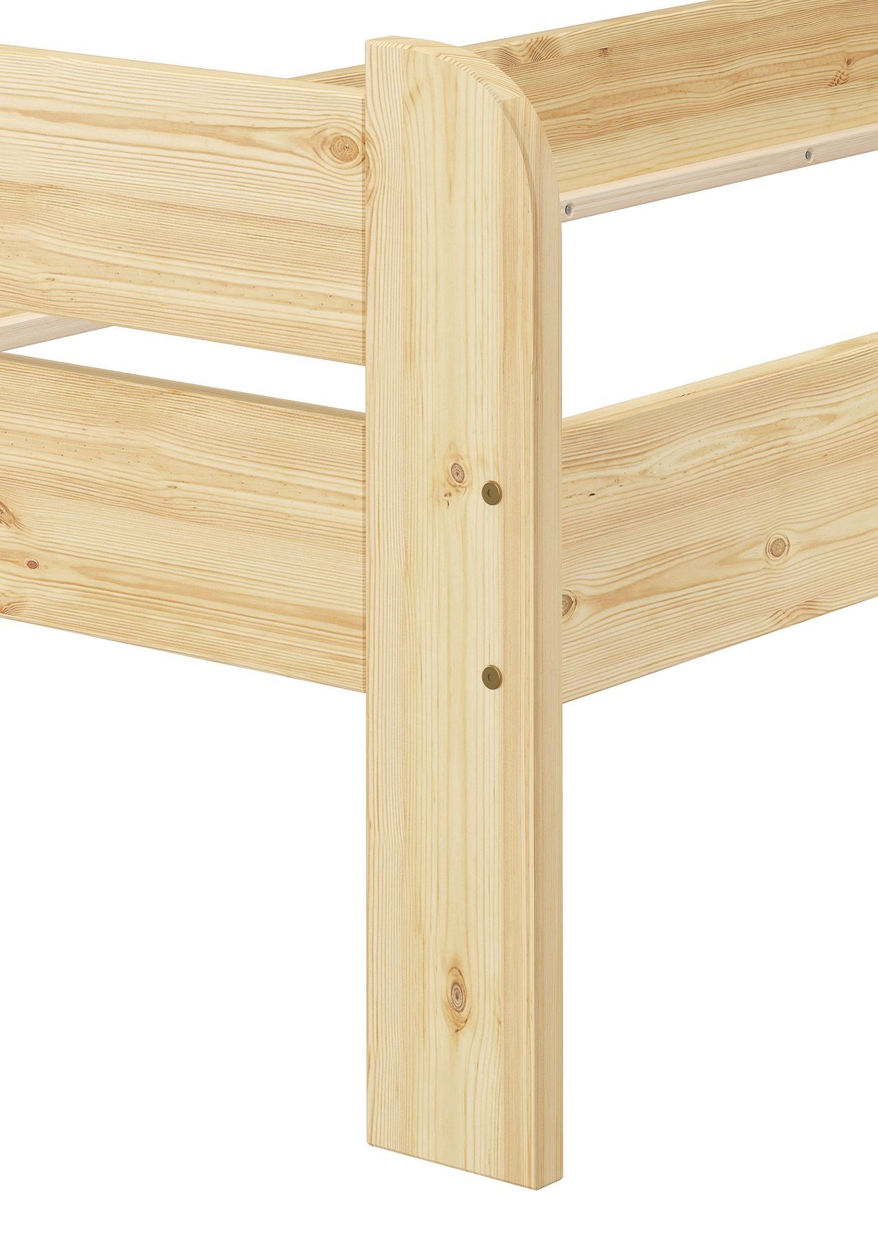 Holz Bettgestell, Holz, Lattenrost, Naturholz, Holzgestell, Bett Kiefer