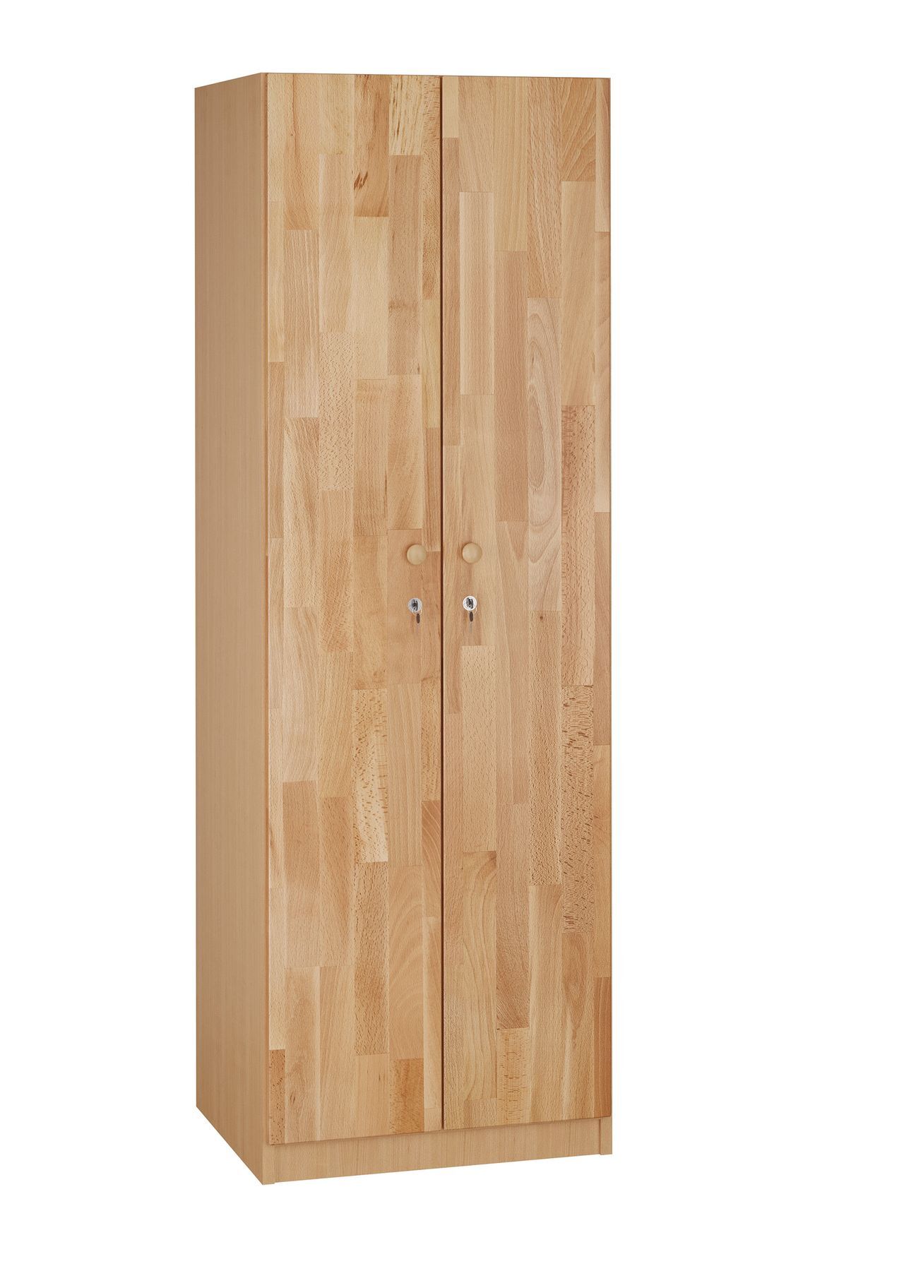 Kleiderschrank, Schrank, Holz, Zweitürig, Küchen-/Wohnzimmer-Möbel, Schmaler Buchenholzschrank