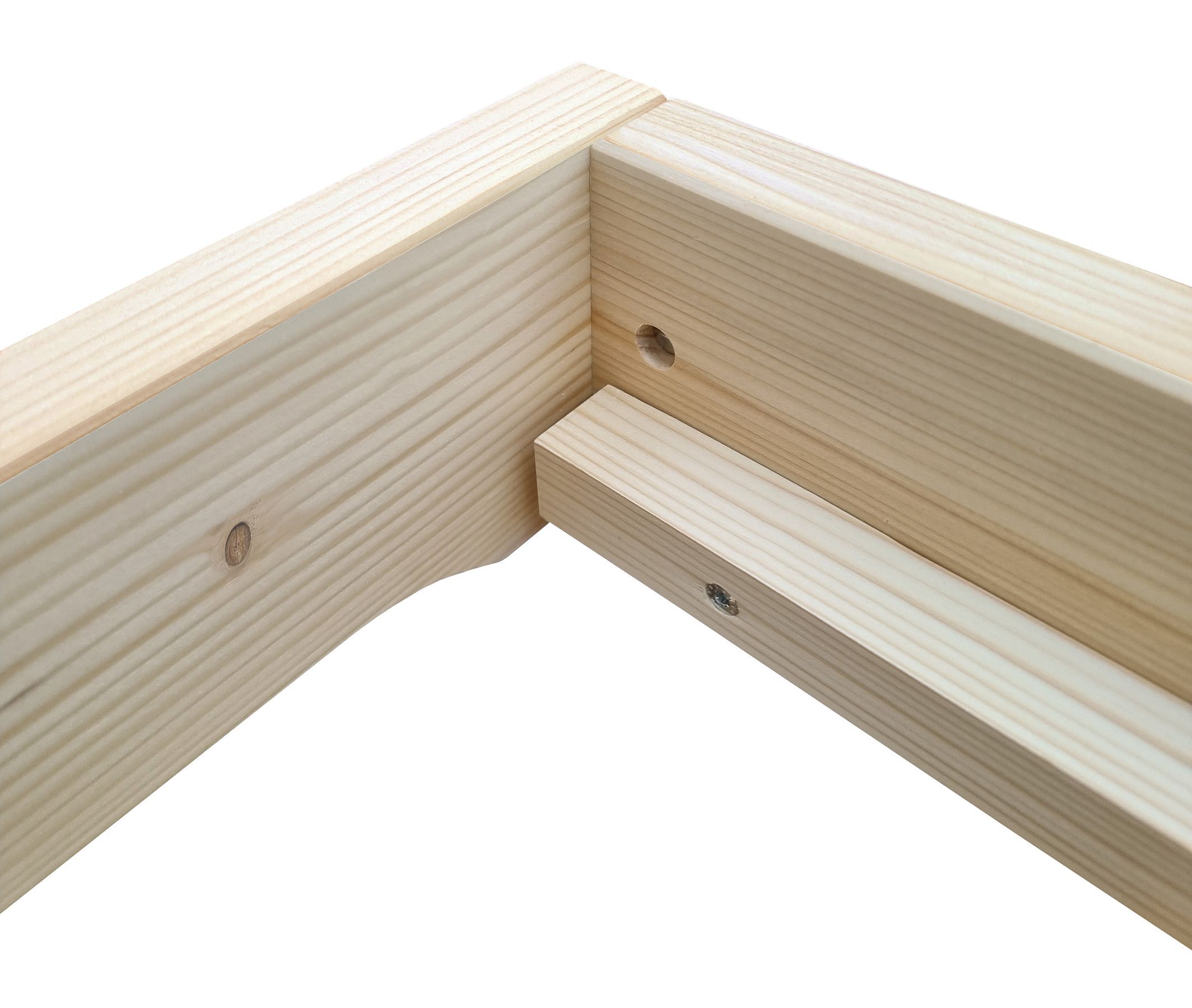 Holz, Holzlatte, Holzrahmen, Ecke, Bohrloch, Einzelbett
