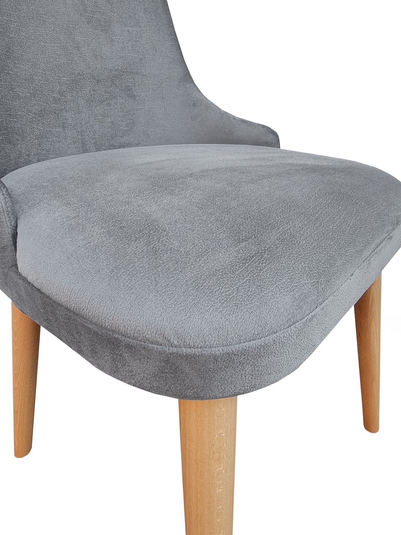 stuhl, armsessel, grau, stoff, holzbeine, Küchensessel-grau-Holz