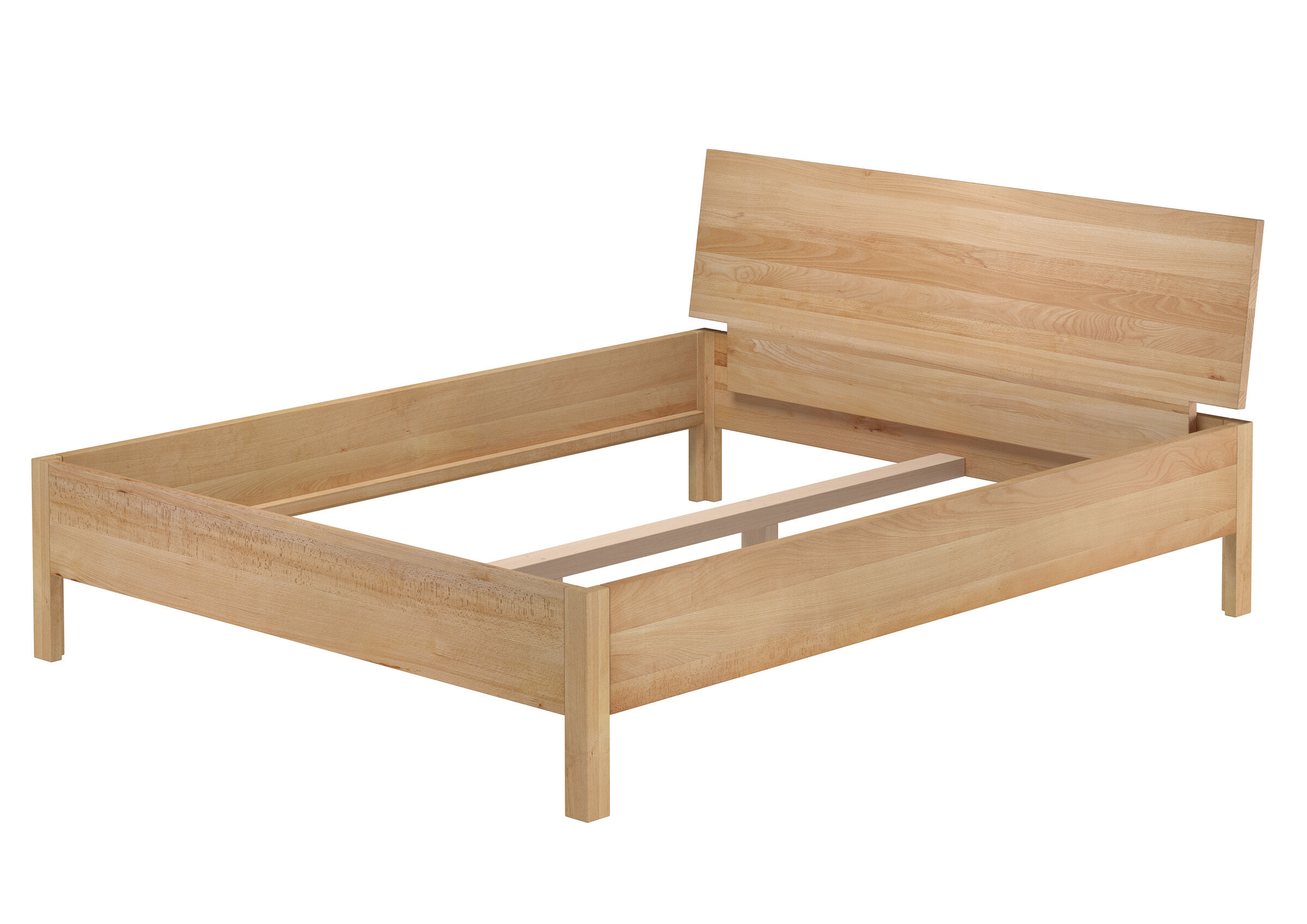 holzbettrahmen, bettgestell, holzbett, bettrahmen, naturholz, Buchenholz-Doppelbett 180x200