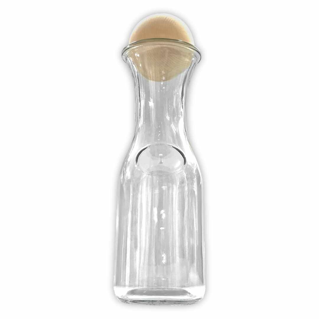 Karaffe 1 Liter mit Zirben Kugel 7 cm 40.10-007 Karaffe 1 Liter mit Zirben Kugel 7 cm 40.10-007