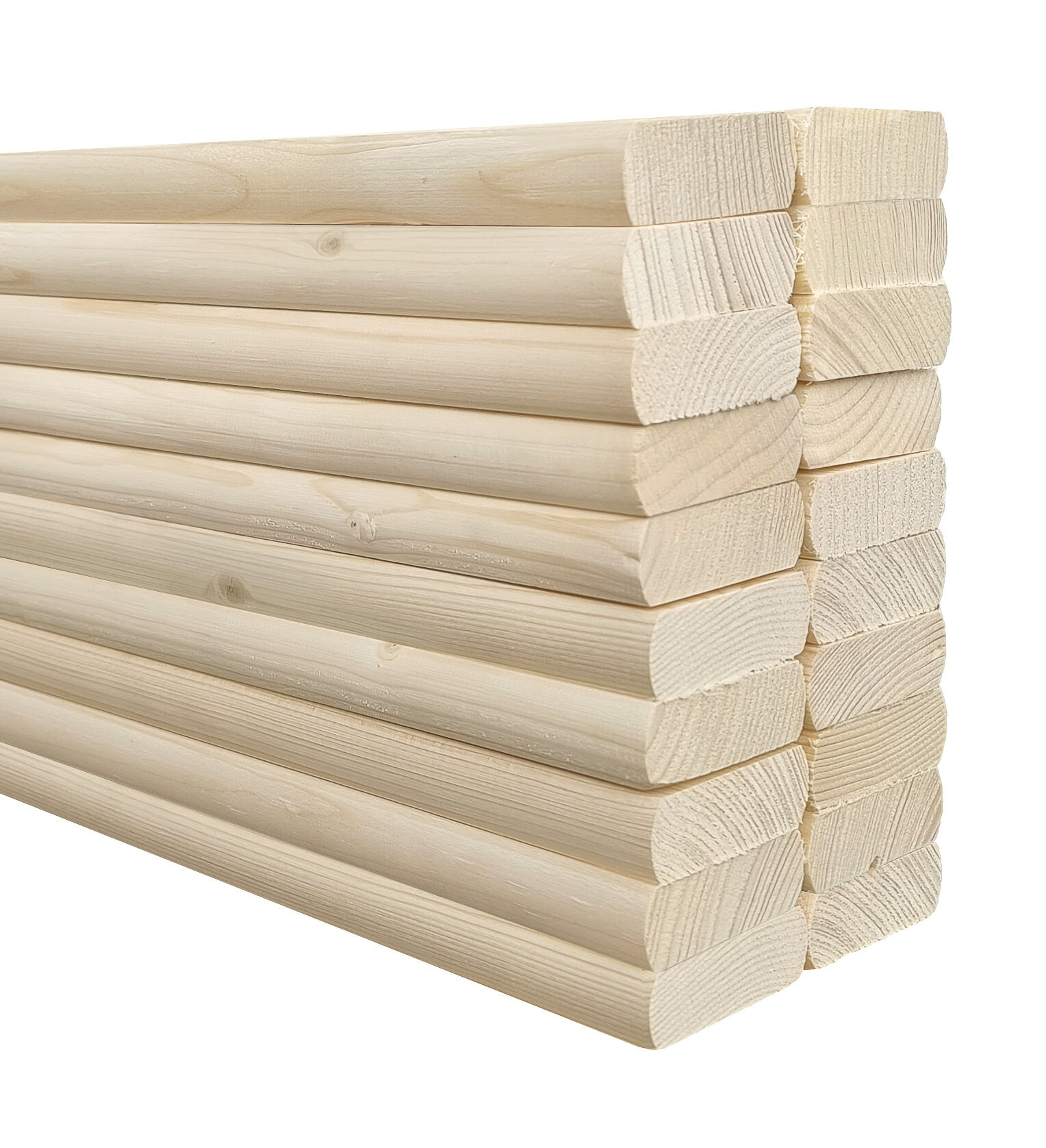 Holzholz, Stäbchen, Schnittholz, Holzstapel, Naturholz, Detailbild des Rollrostes Fichte/Tanne