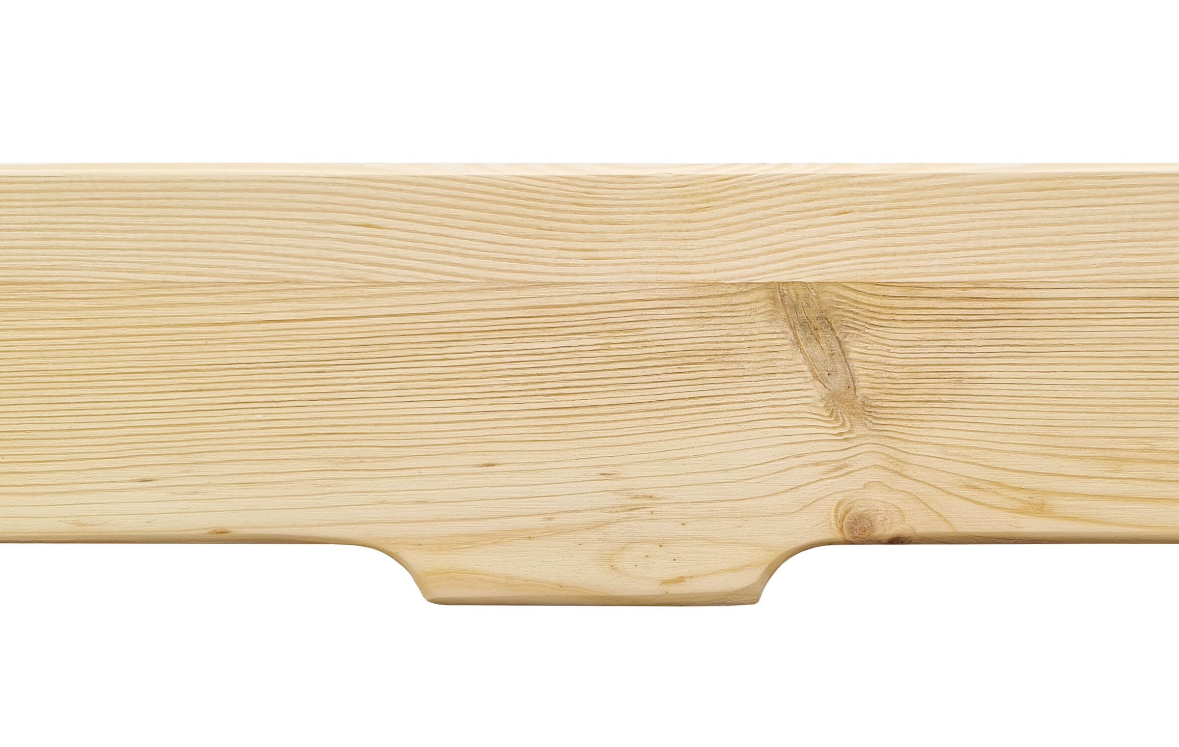 Extra niedriges Flachbett 200x200 Detailbild des Kiefernholzbettes 200x200