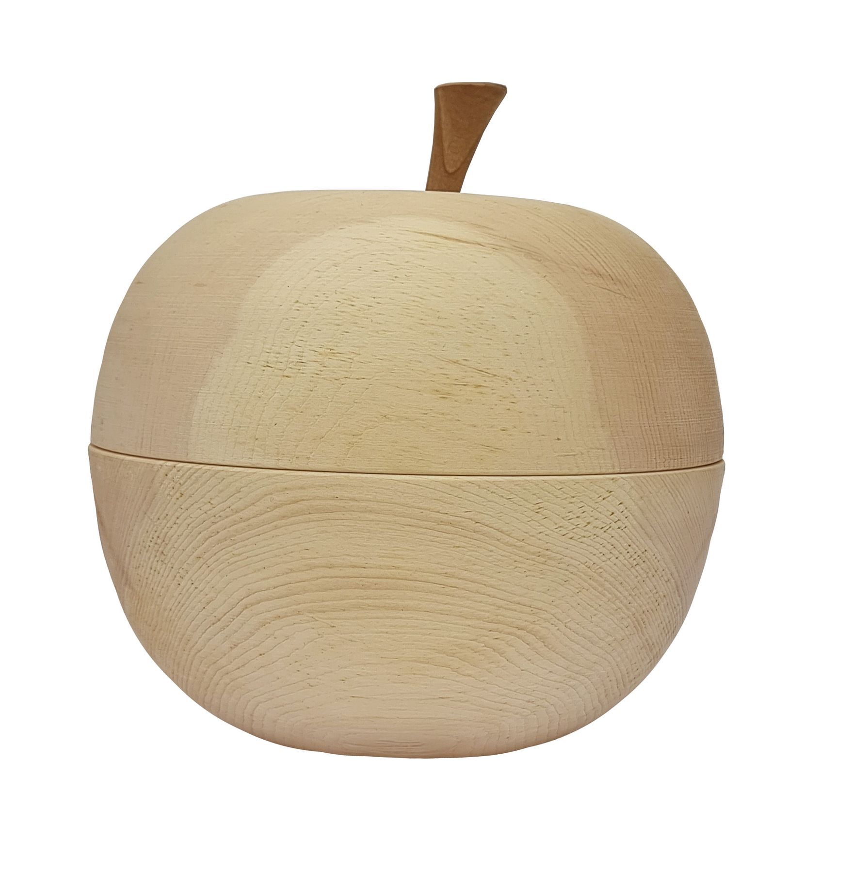 Holzbox, Holzduft, Apfelform, Holzartikel, Aufbewahrungsbox, Apfeldose aus Zirbenholz