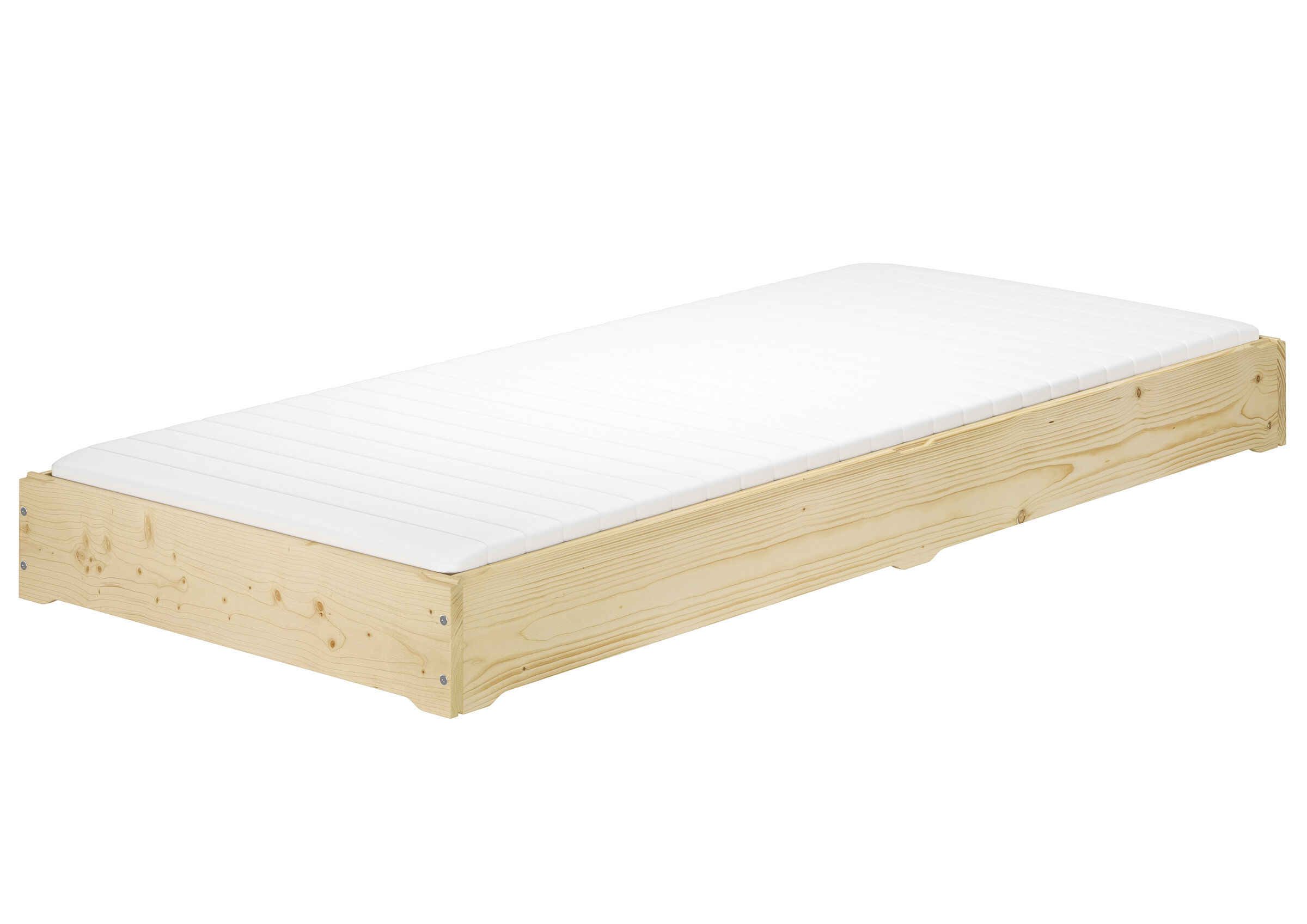 Echtholzbett extra niedrig 100x200 Fichte geölt Niederflurbett 100x200 Fichte geölt