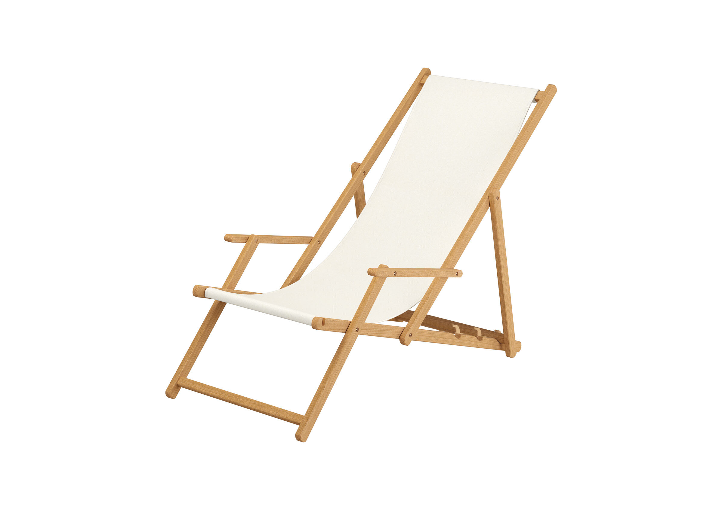 Schaukelstuhl, Holzrahmen, Leinwand?, Bequem, Knickstuhl, Schönes Gartenstuhl mit Stofffarbe weiß/creme