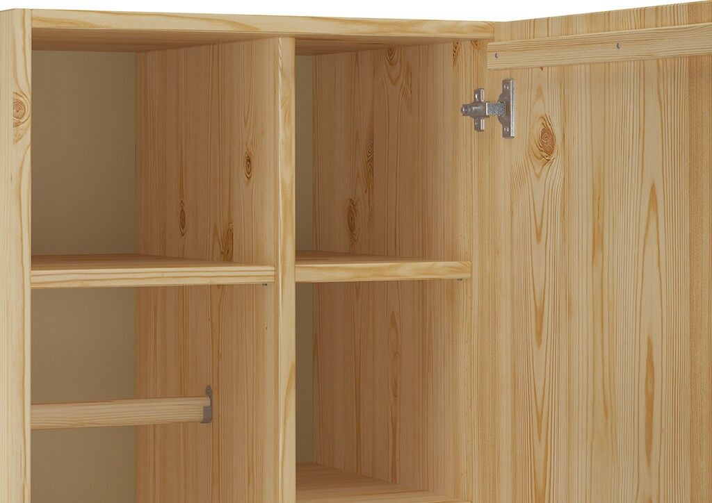 Holzregal, Küche, Schrankholz, Holzmöbel, Regal, Massivholz-Kleiderschrank Kiefer natur