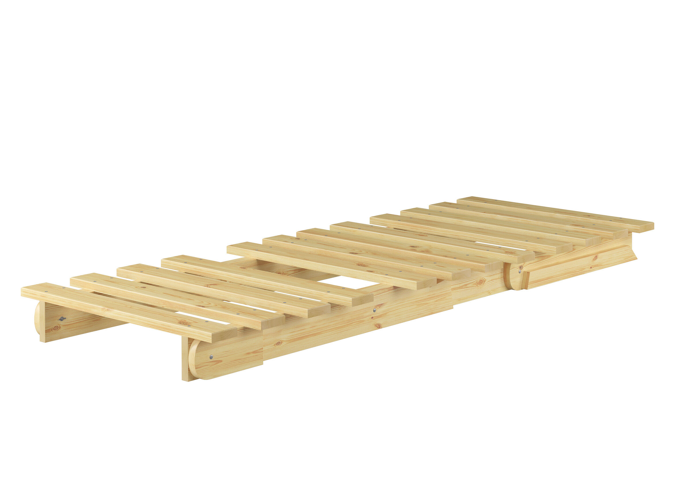 Holz, Liege, Holzbett, Lattenrost, Naturholz, Massivholzliege Kiefer 80x200