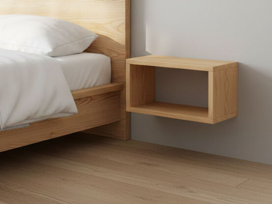 Sperrholz, Holz, Innenarchitektur, Mobiliar, Schublade, schwebender Nachttisch
