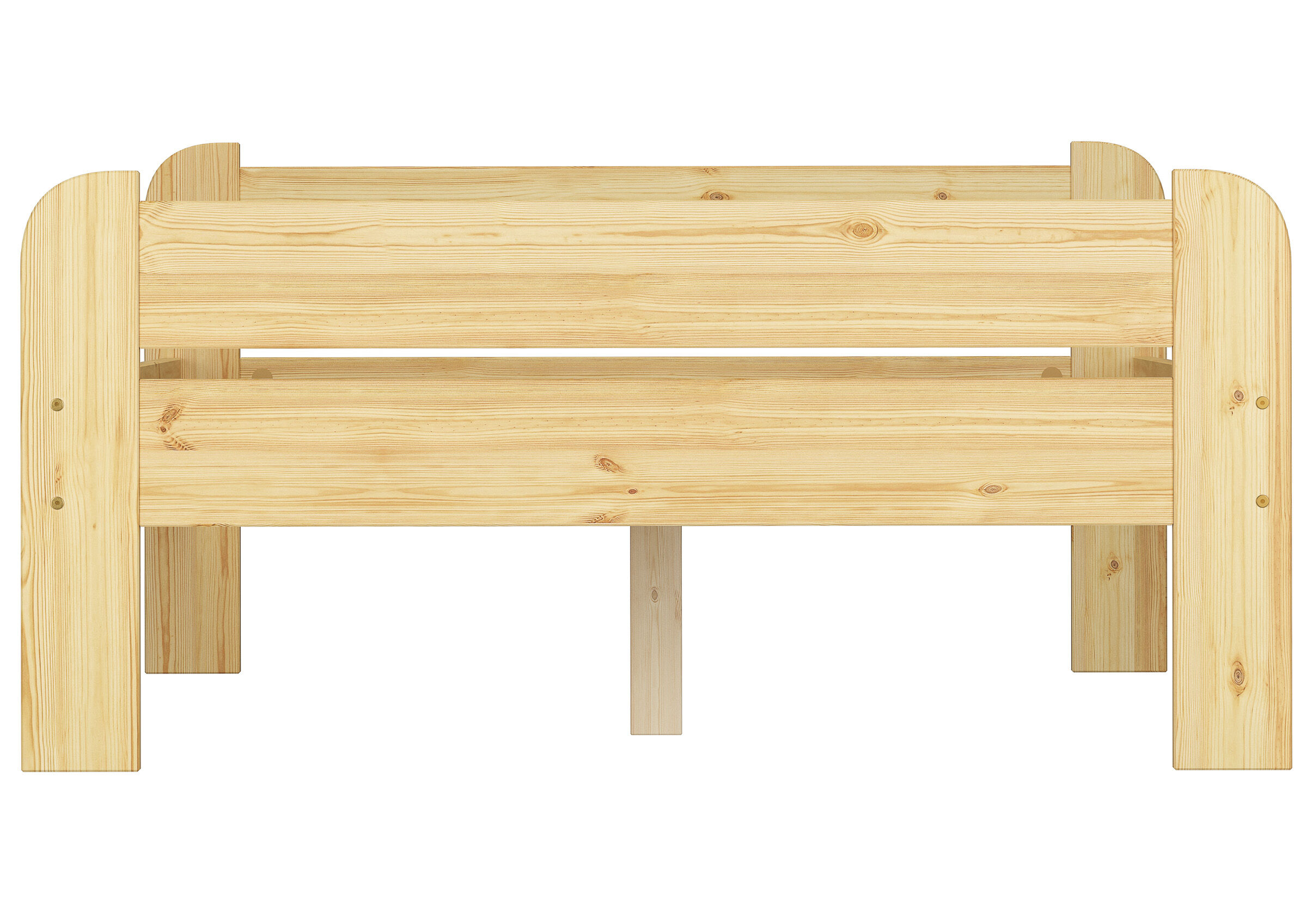 Holzbett, Bettgestell, Holz, Naturholz, Bettenrahmen, Kinderbett-120x200