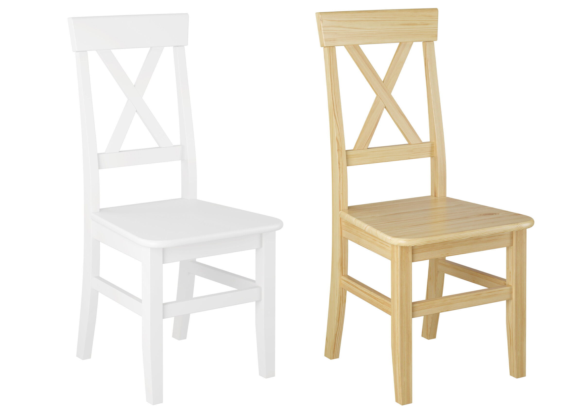 Moebel, Stuhl, Barhocker, Holzstuhl weiß und natur