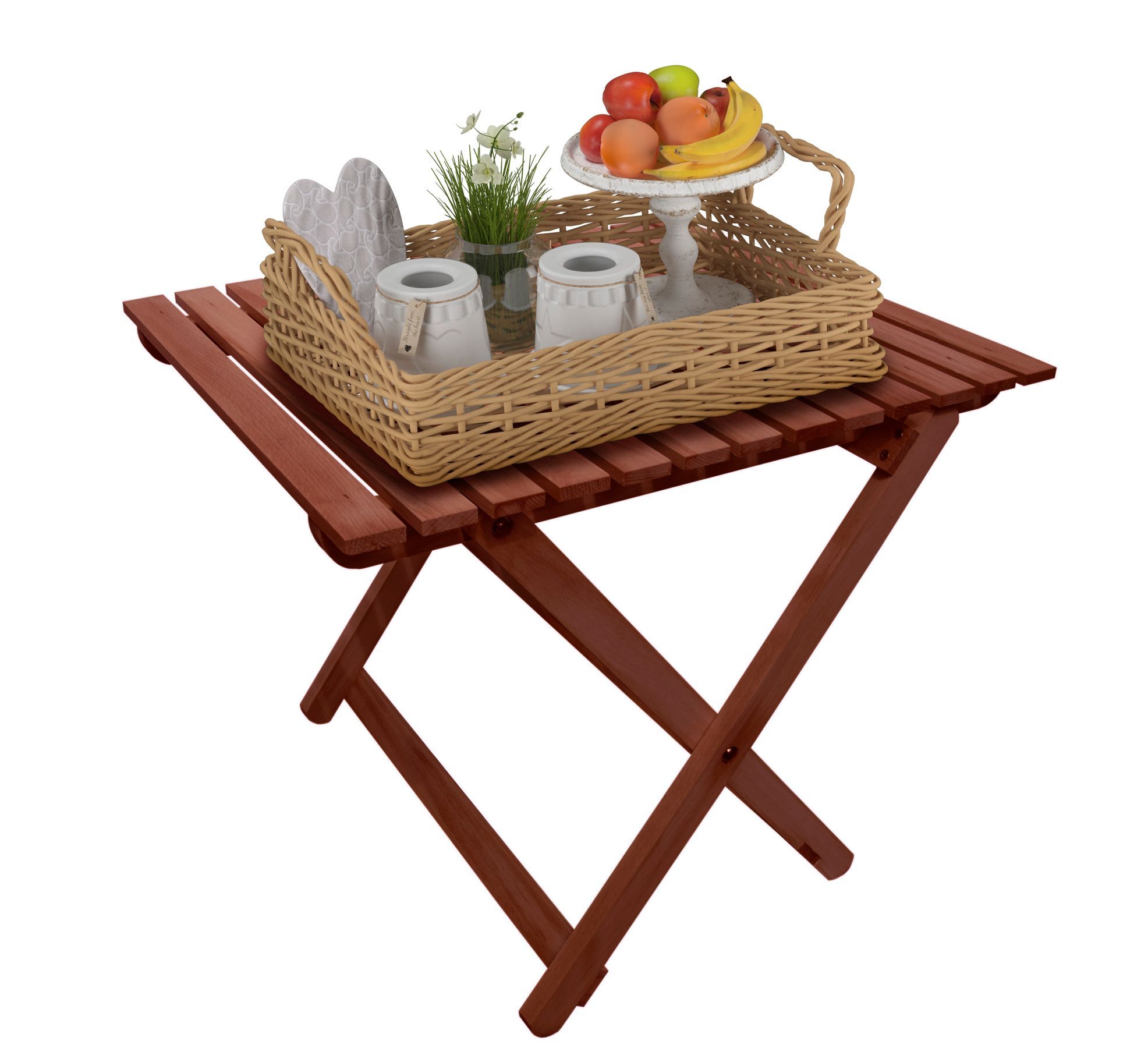 Clever table, korb, früchteplatte, faltbarer tisch, holz rack, kleines Beistelltischchen