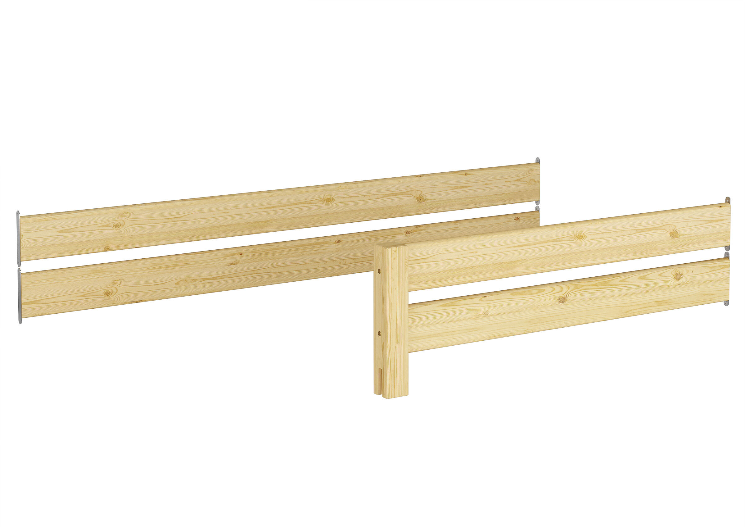 Holzbett, Bettkopfteil, Zierleisten, Holzlatten, Einbaubett, Praktisches Gitter aus Kiefer für unsere Etagebetten