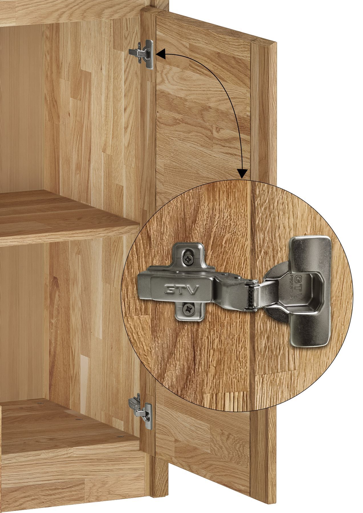 küchenoberteil, schranktür, scharnier, beschläge, holzmöbel, Tür-Scharniere im Detail