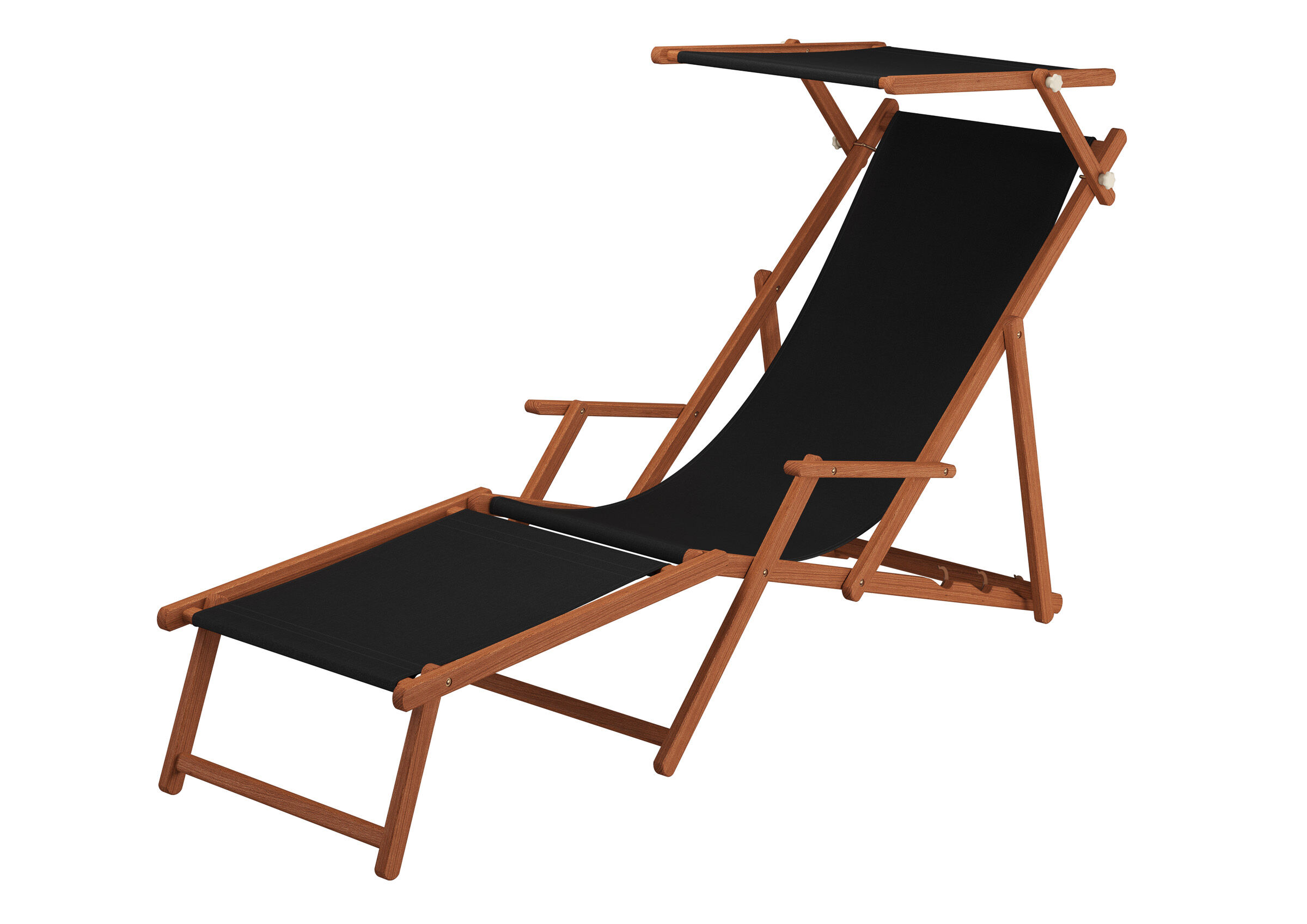 Strandliege mit Sonnendach und Fußteil Moebel, Stuhl, Gartenliege mit Sonnendach und Fußteil