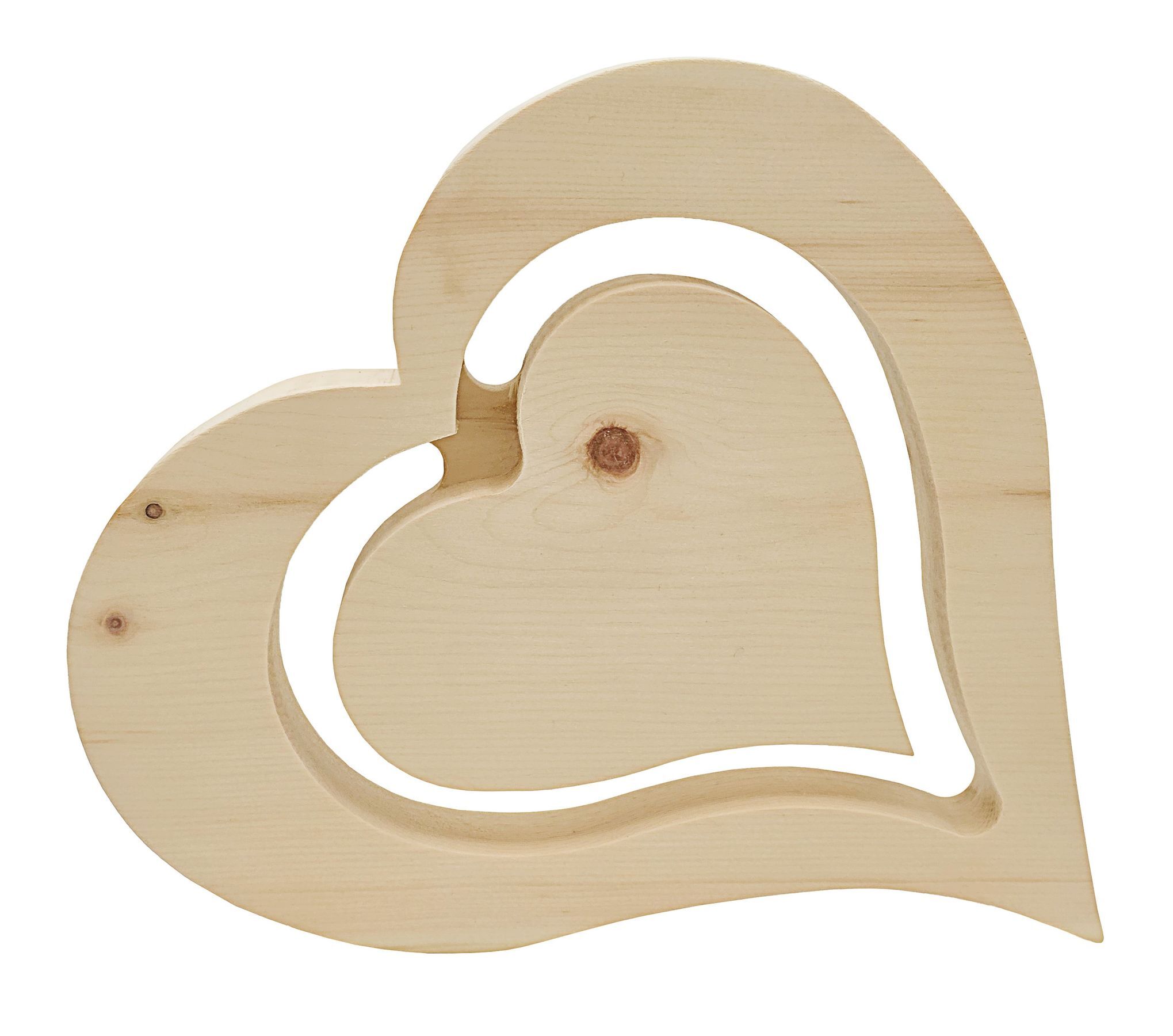 Symbol, Holz, 3 in 1 Design Zirbe Herz