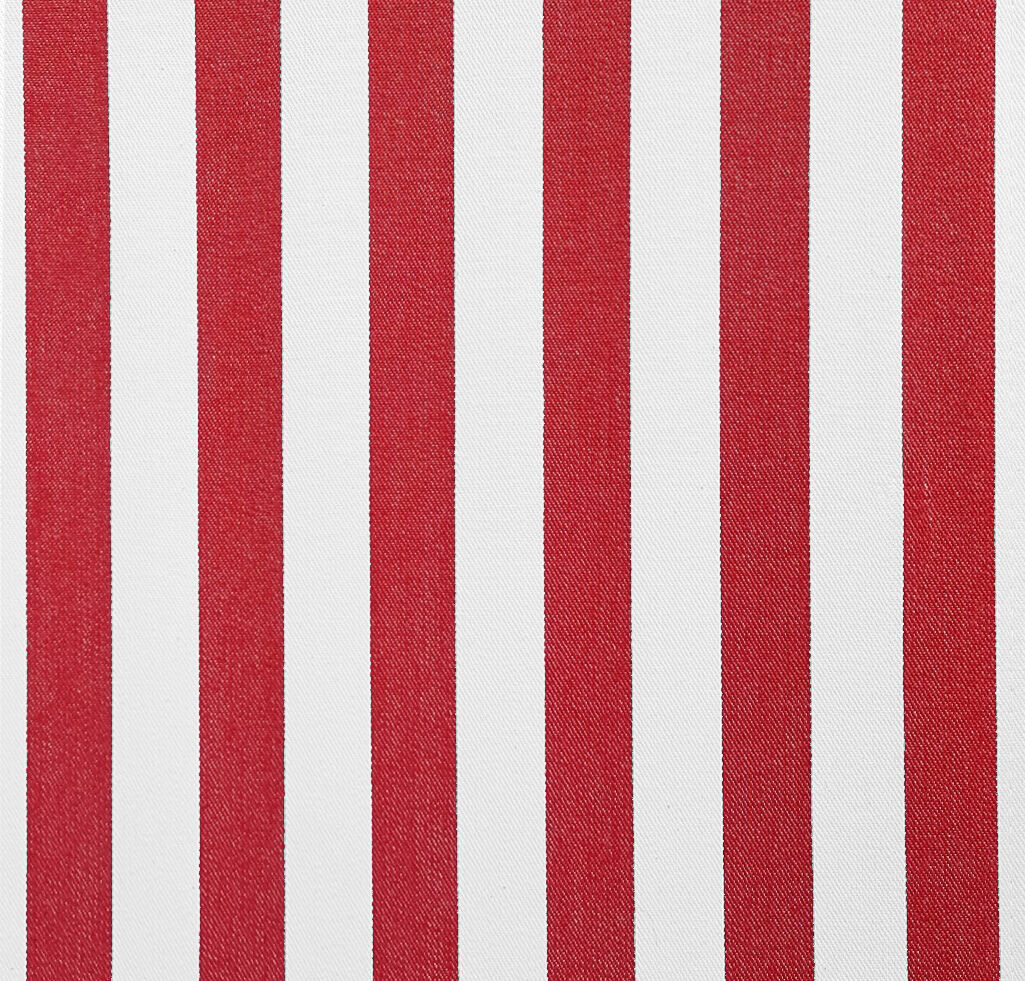 Stoffstreifen, Streifenmuster, Rot-Weiß, Textil, Stoff, Detailbild der Stofffarbe rot/weiß