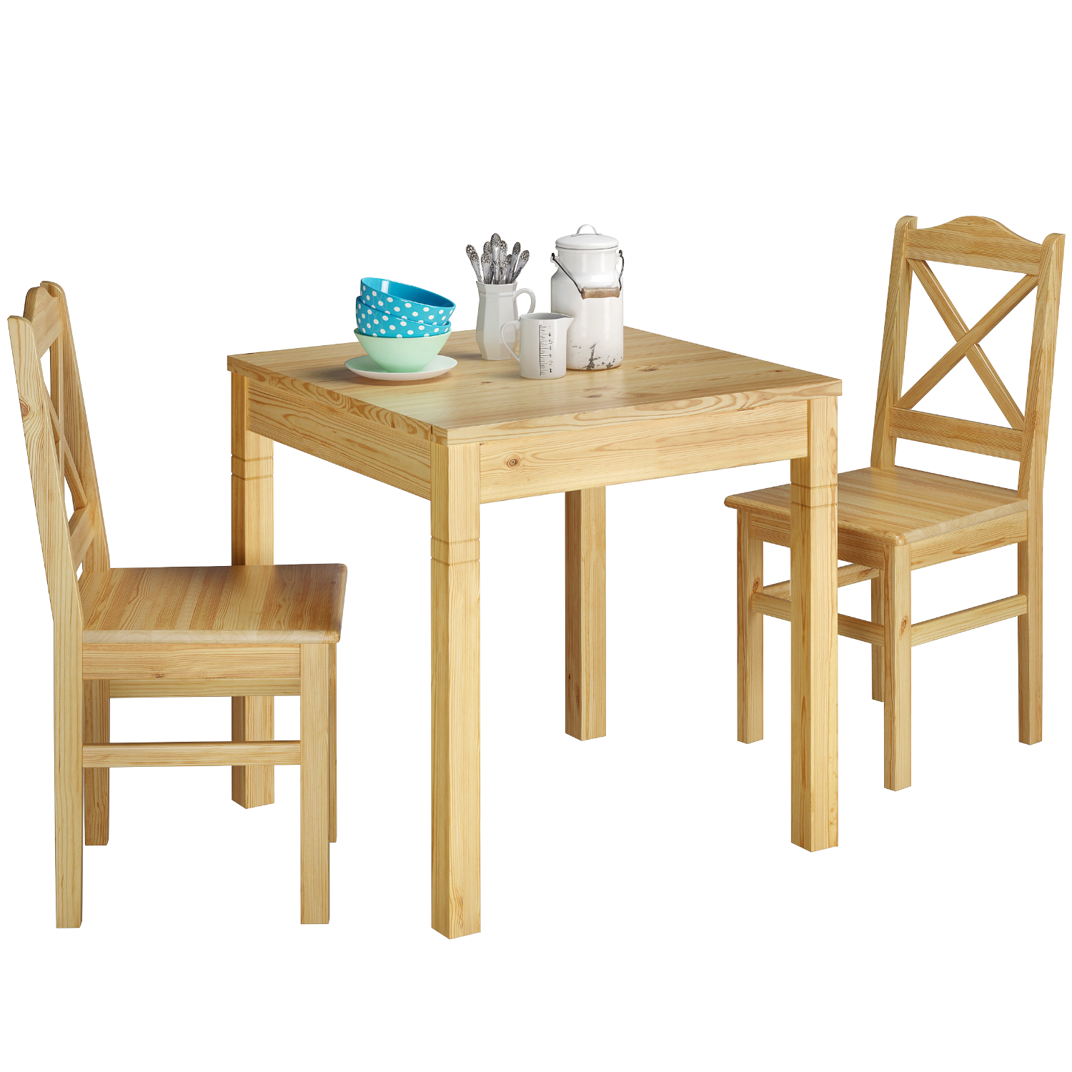 Esstisch, Holztisch, Küche, Holz, 4 Stühle,