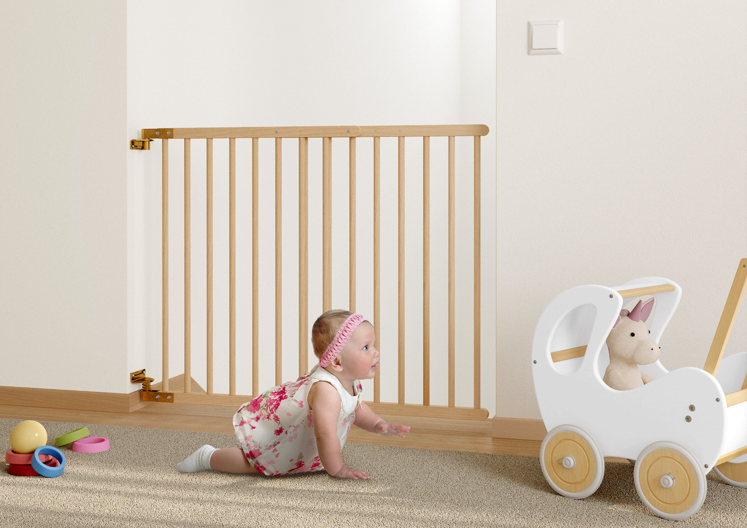 Türschutzgitter Buche Babygitter Buche