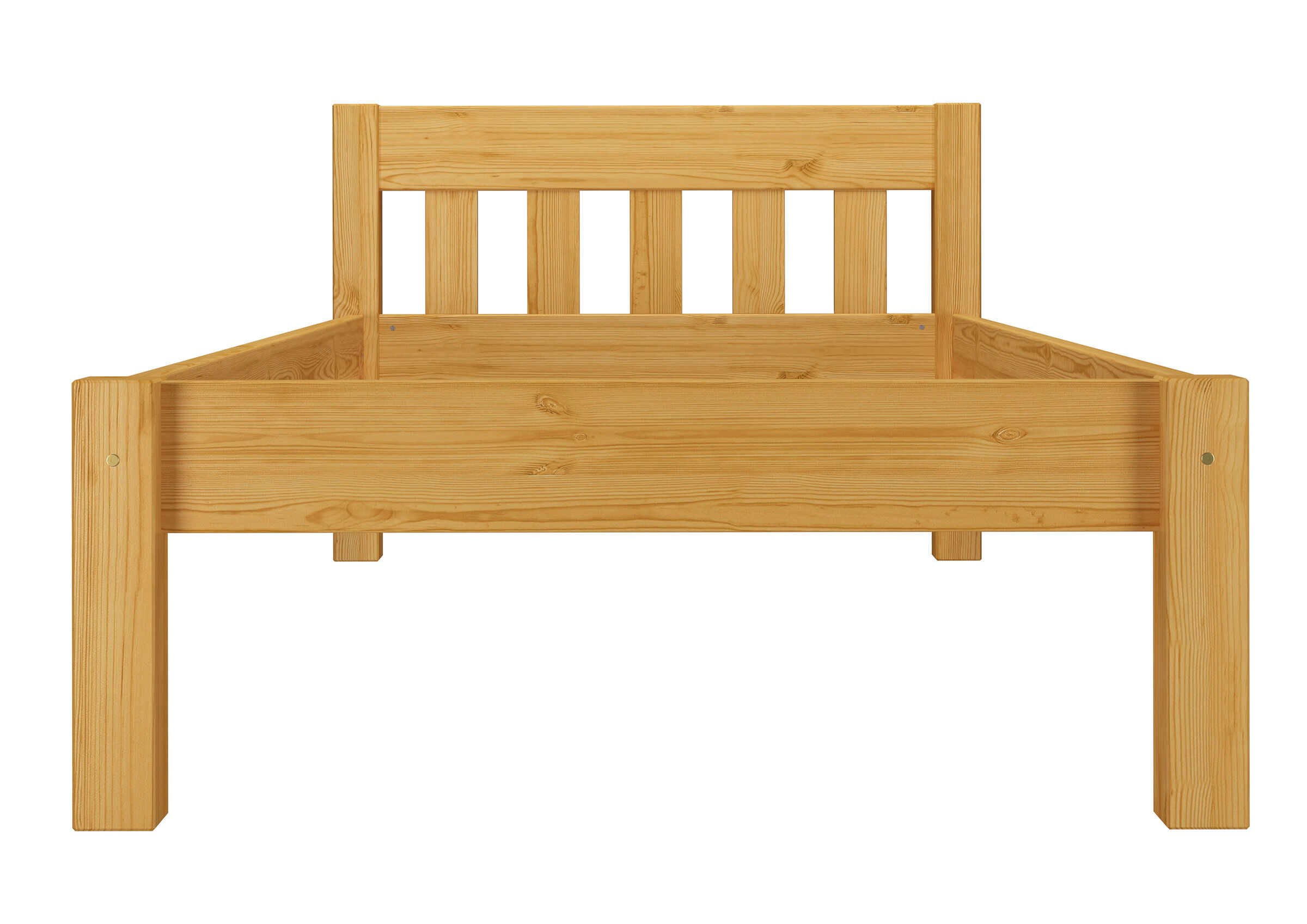 holzbett, holzbett, bettgestell, massivholz, naturholz, Einzelbett 100x200 im Detail