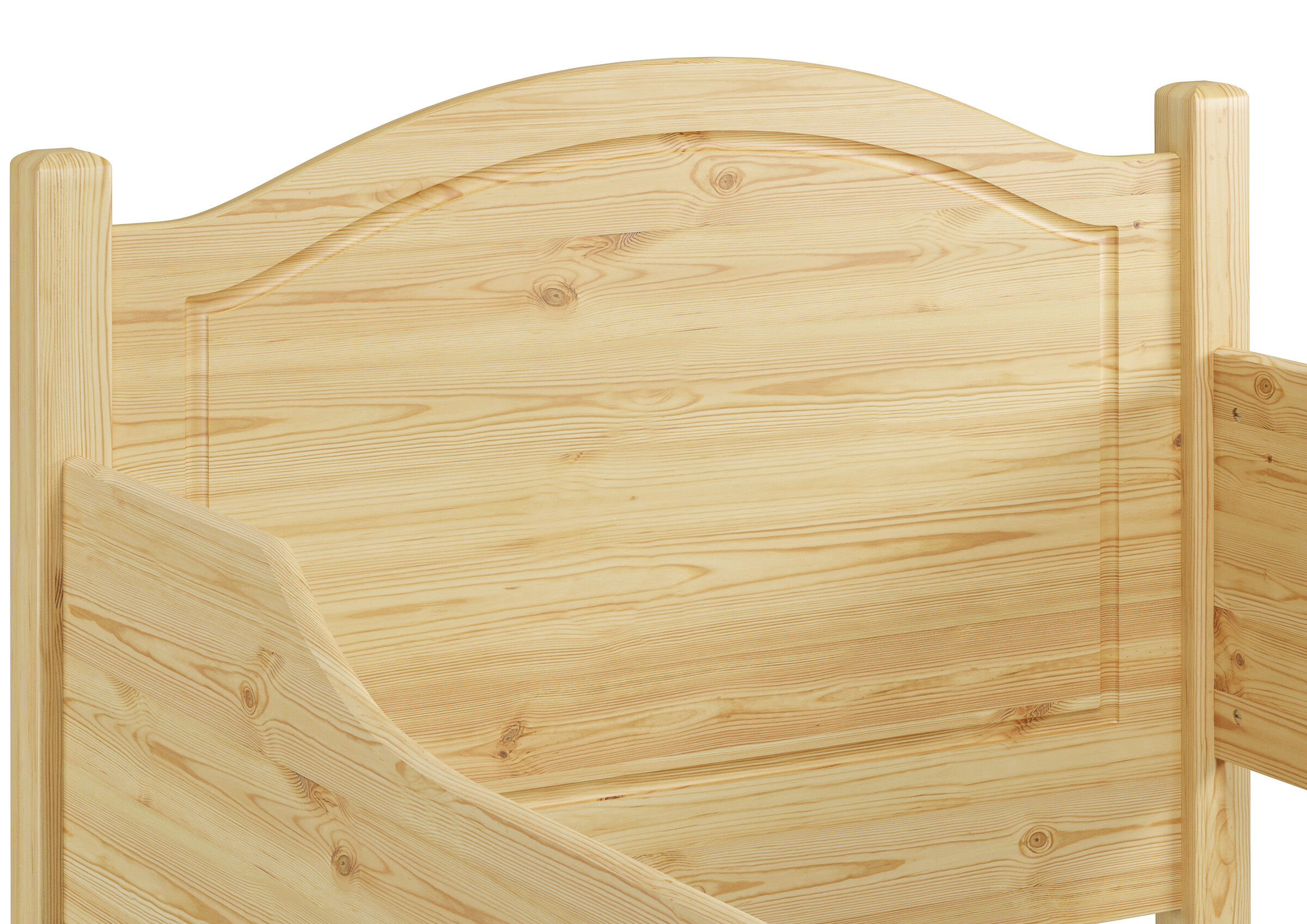 holz, bett, naturholz, holzrahmen, bettkopfteil, Detailbild der Kopflehne