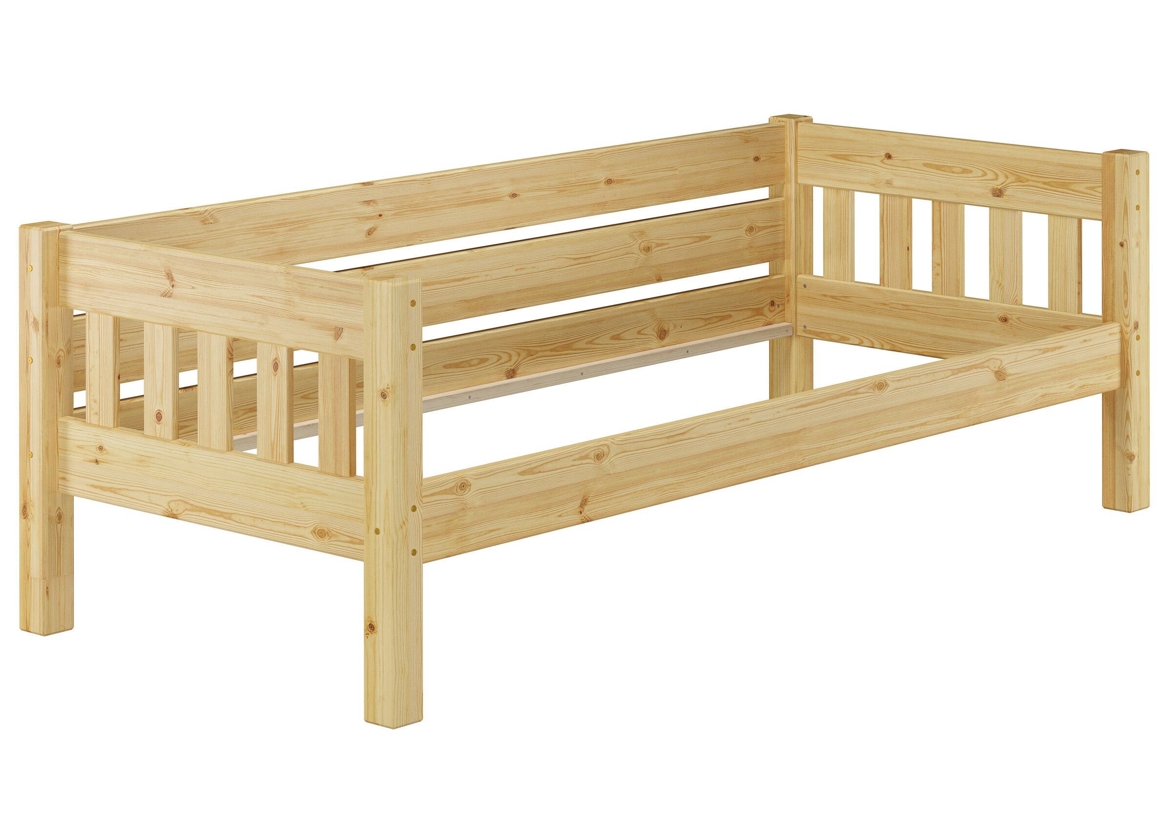 Holzbad, Kinderbett, Stubenbett, Naturholz, Holzgestell, Holzbett Kiefer natur
