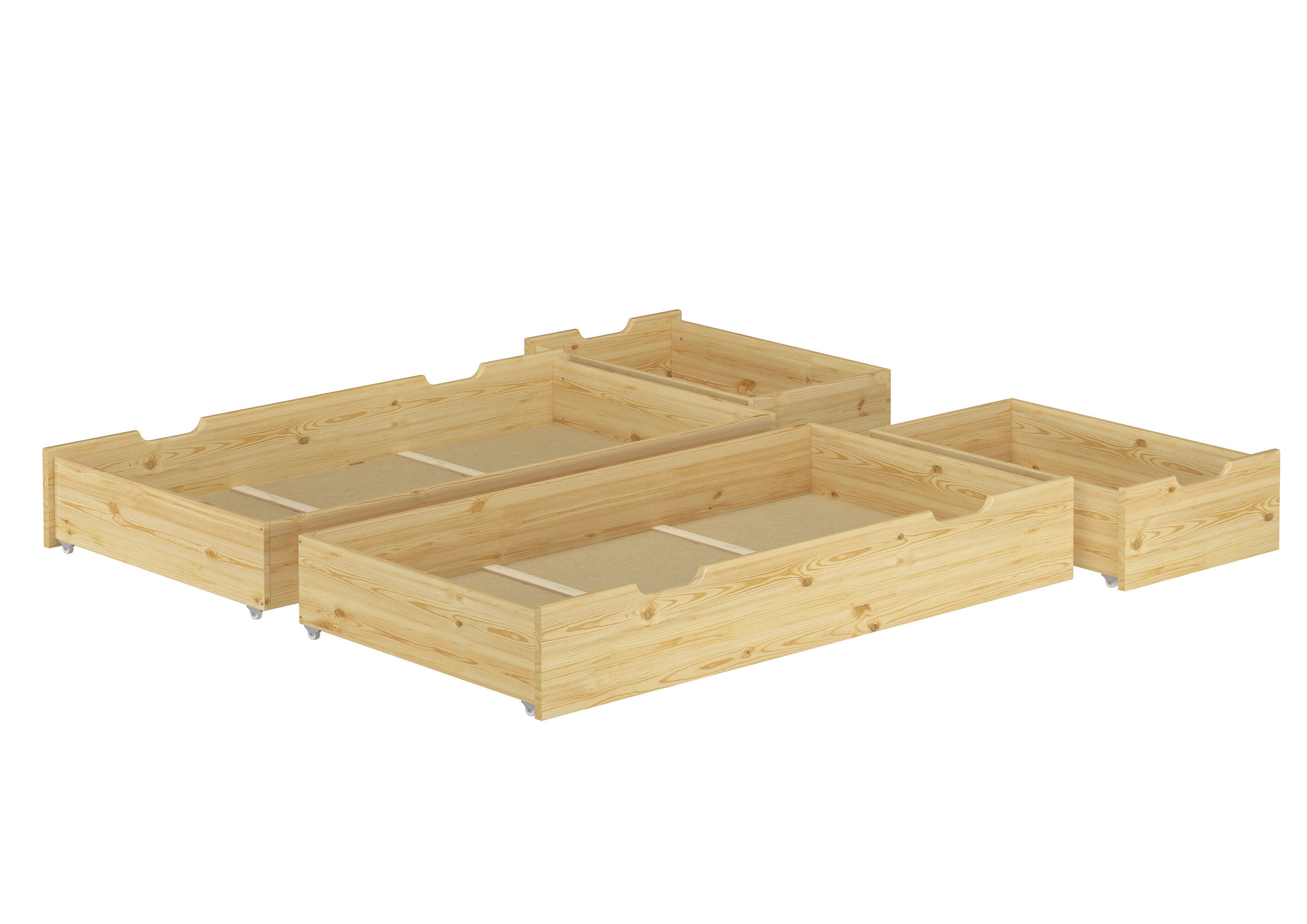 Holzbettkasten, Kinderbett, Holzbett, Kastenbett, Betterweiterung, Bettkasten Kiefer natur