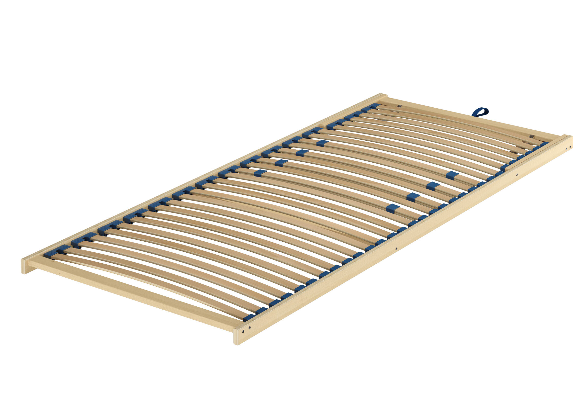 Lattenrost, Holzrahmen, Roste, Holzbettrahmen, Blauer Support, Federholzrahmen mit Härtegradschieber