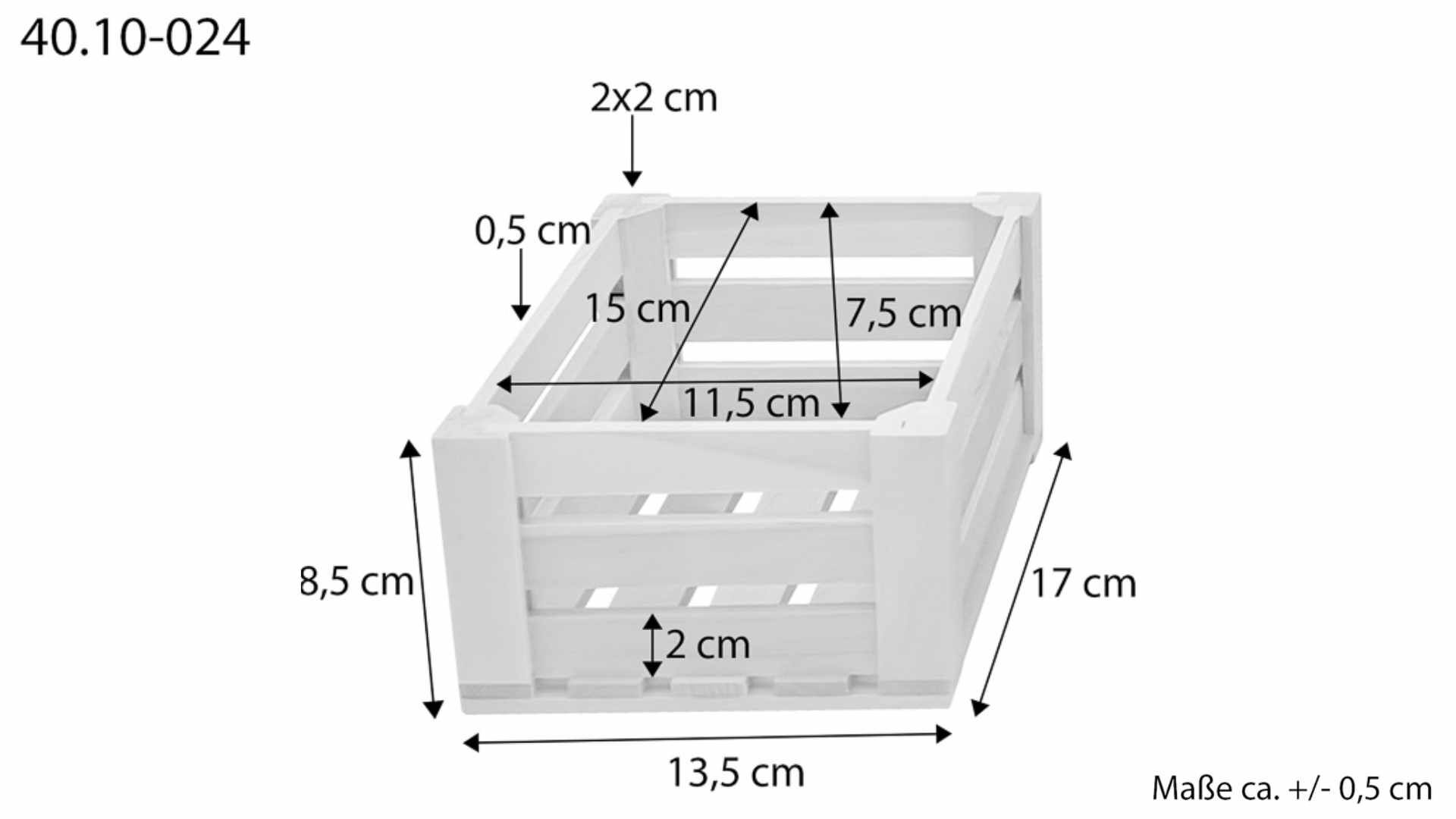 Maße Zirbenbox klein Abmessungen Zirbenbox klein