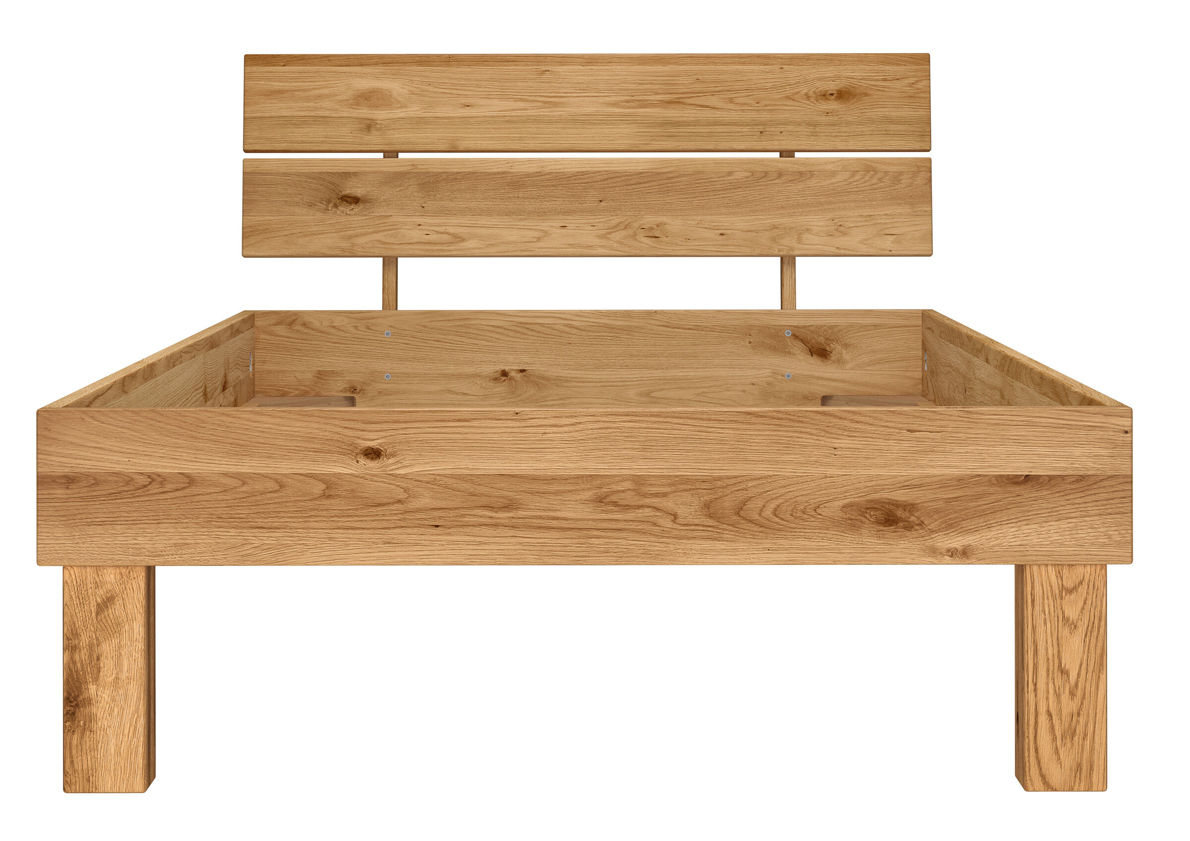 holz, bank, holzbank, holzlatten, holzstuhl, Massivholzbett Eiche 90x200 im Detail
