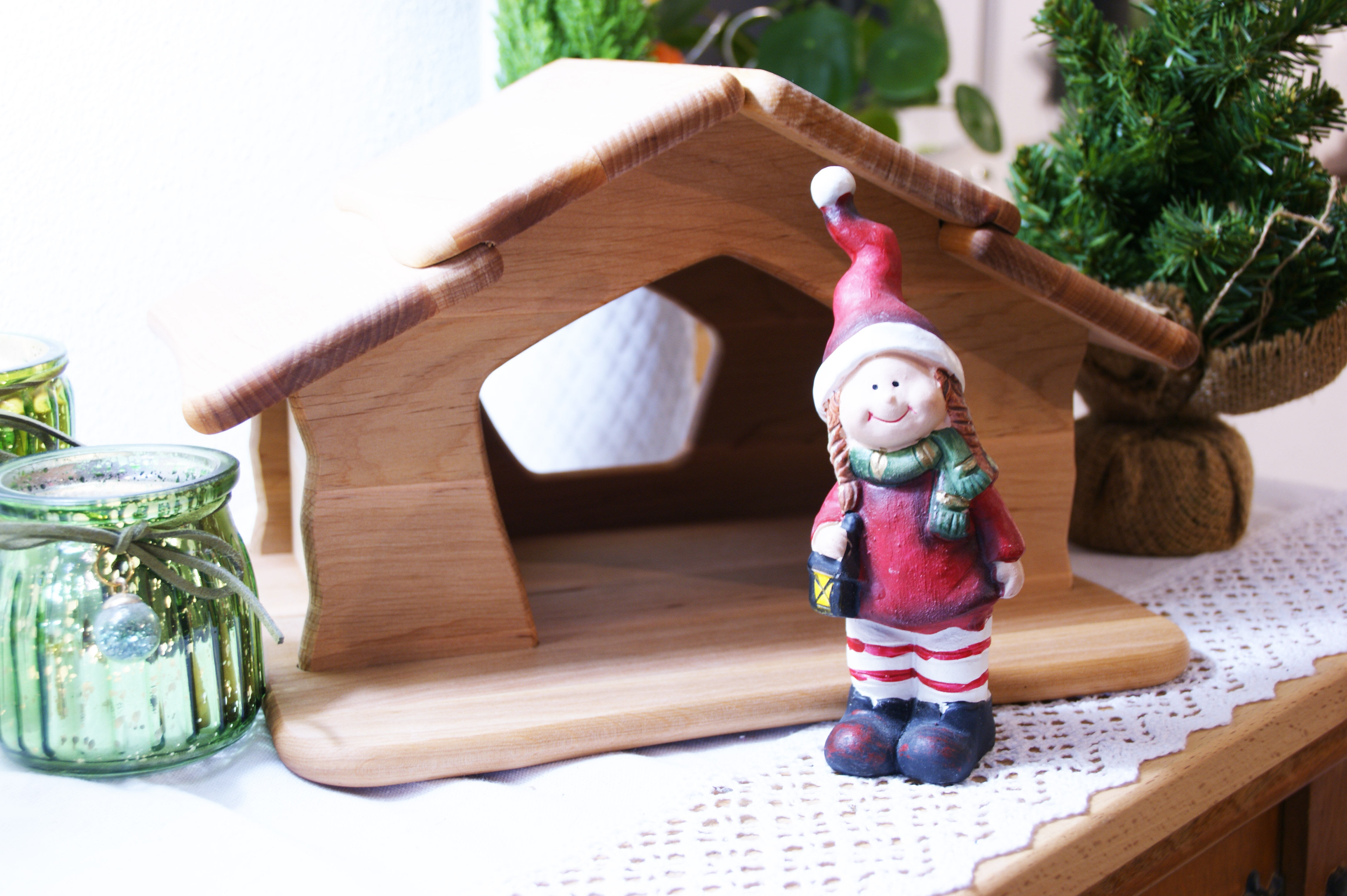 holzhaus, weihnachtsdeko, figur, hause, holz,