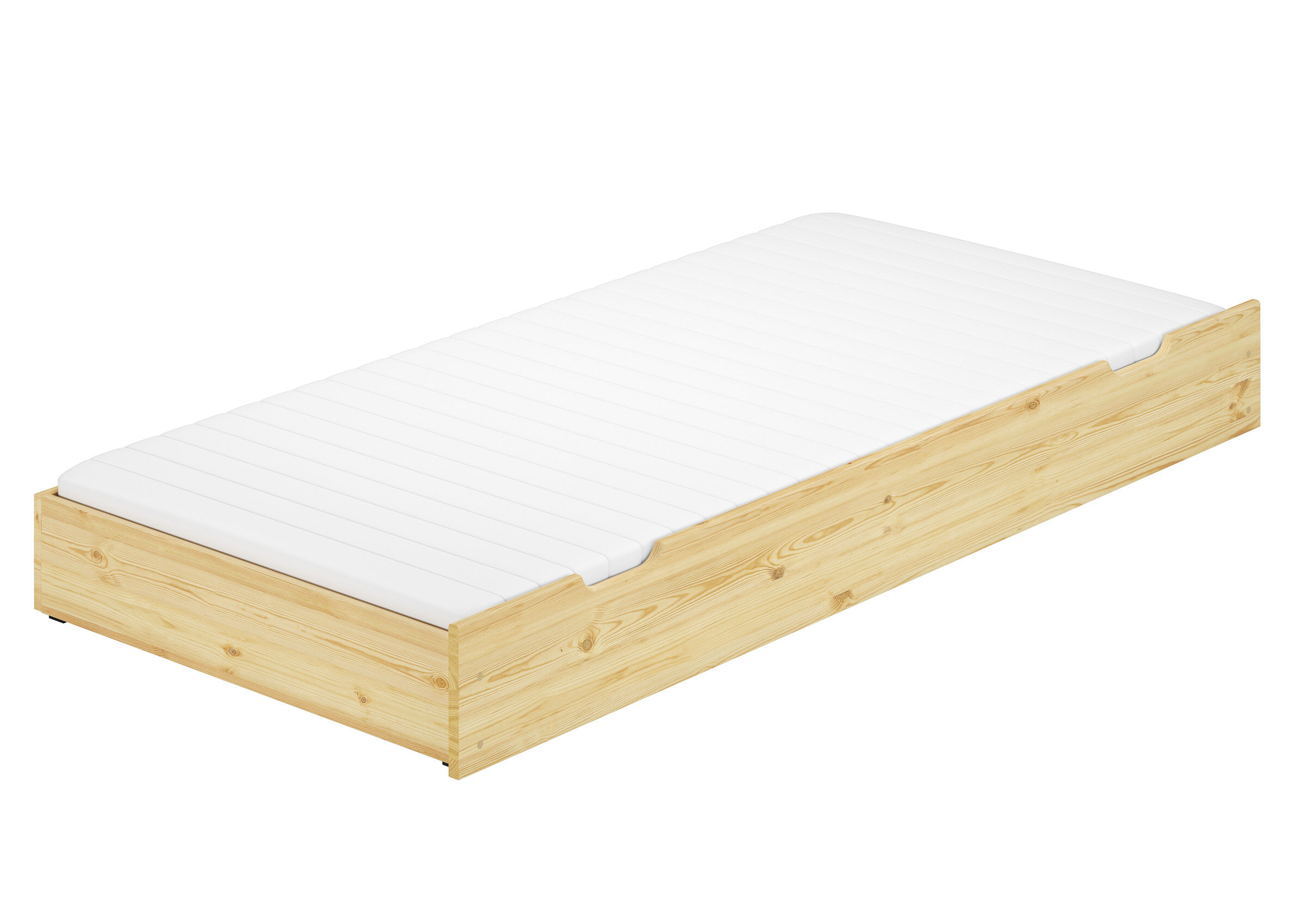einzelbett, holzbett, lattenrost, holzoptik, weißes-matratzenauskleidung, Schubladenbett mit Matratze