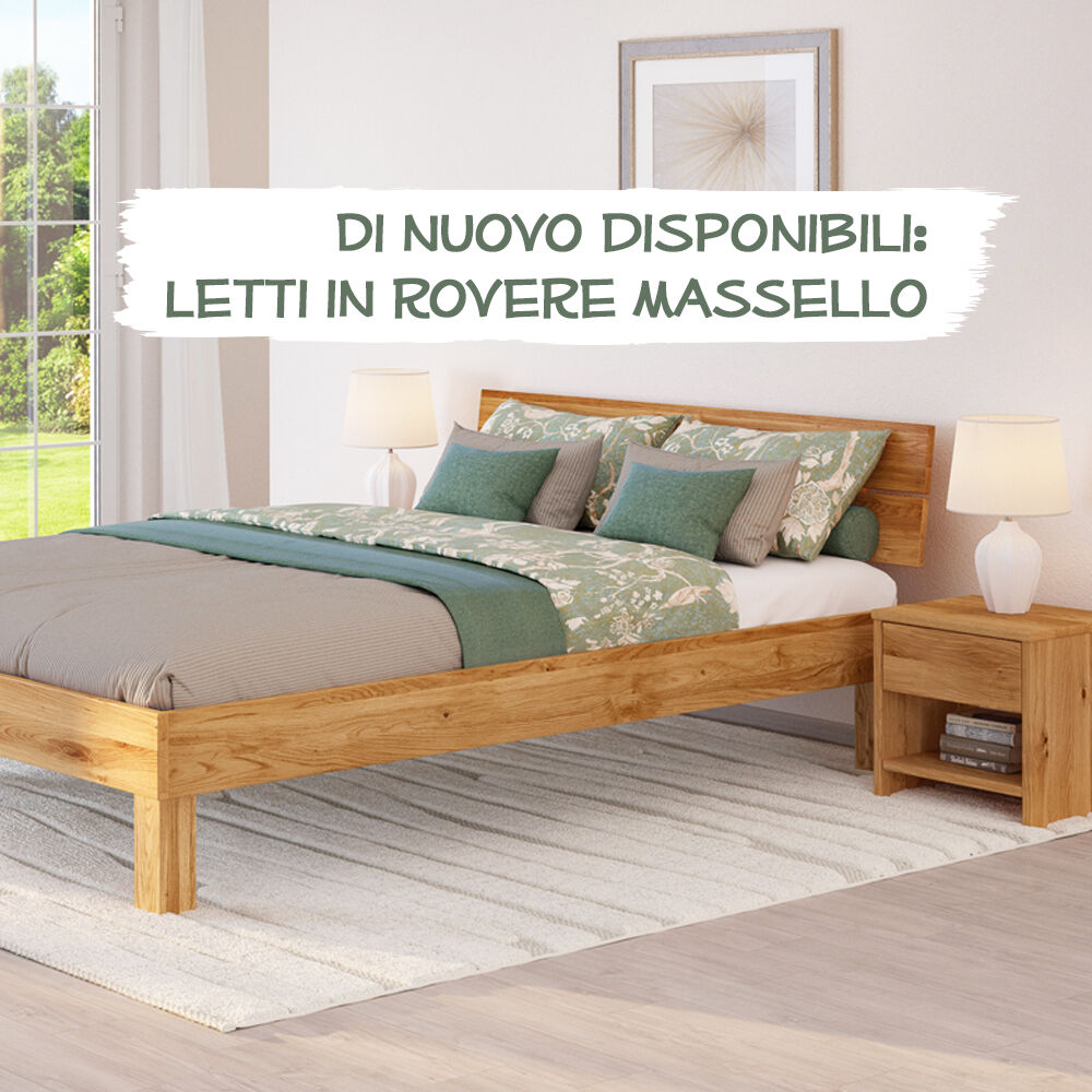 letti massif rovere
