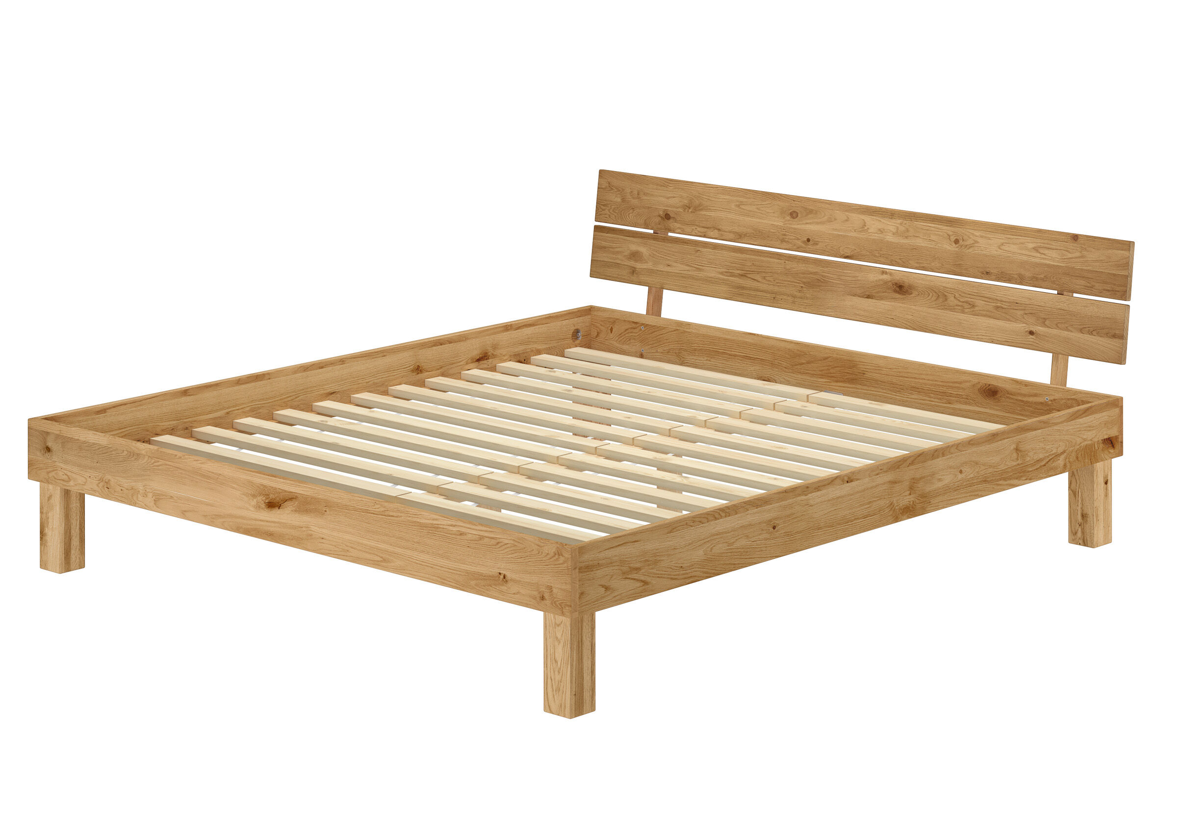 Moebel, Holz, Krippe, Bett für Säuglinge, Elegantes Doppelbett 180x200 mit Rollrost