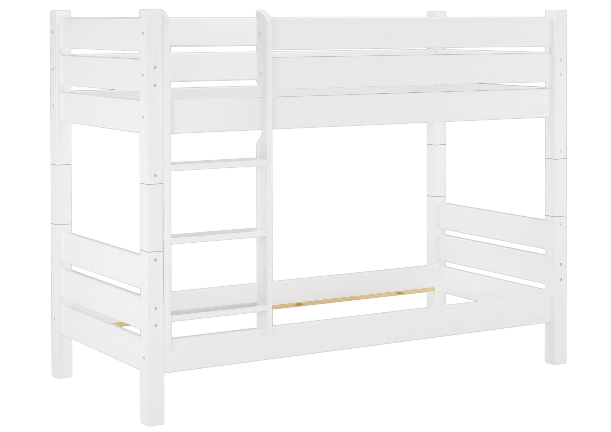 Moebel, Bett, Hochbett, Krippe, Babybett, Etagenbett weiß mit kleiner Nische