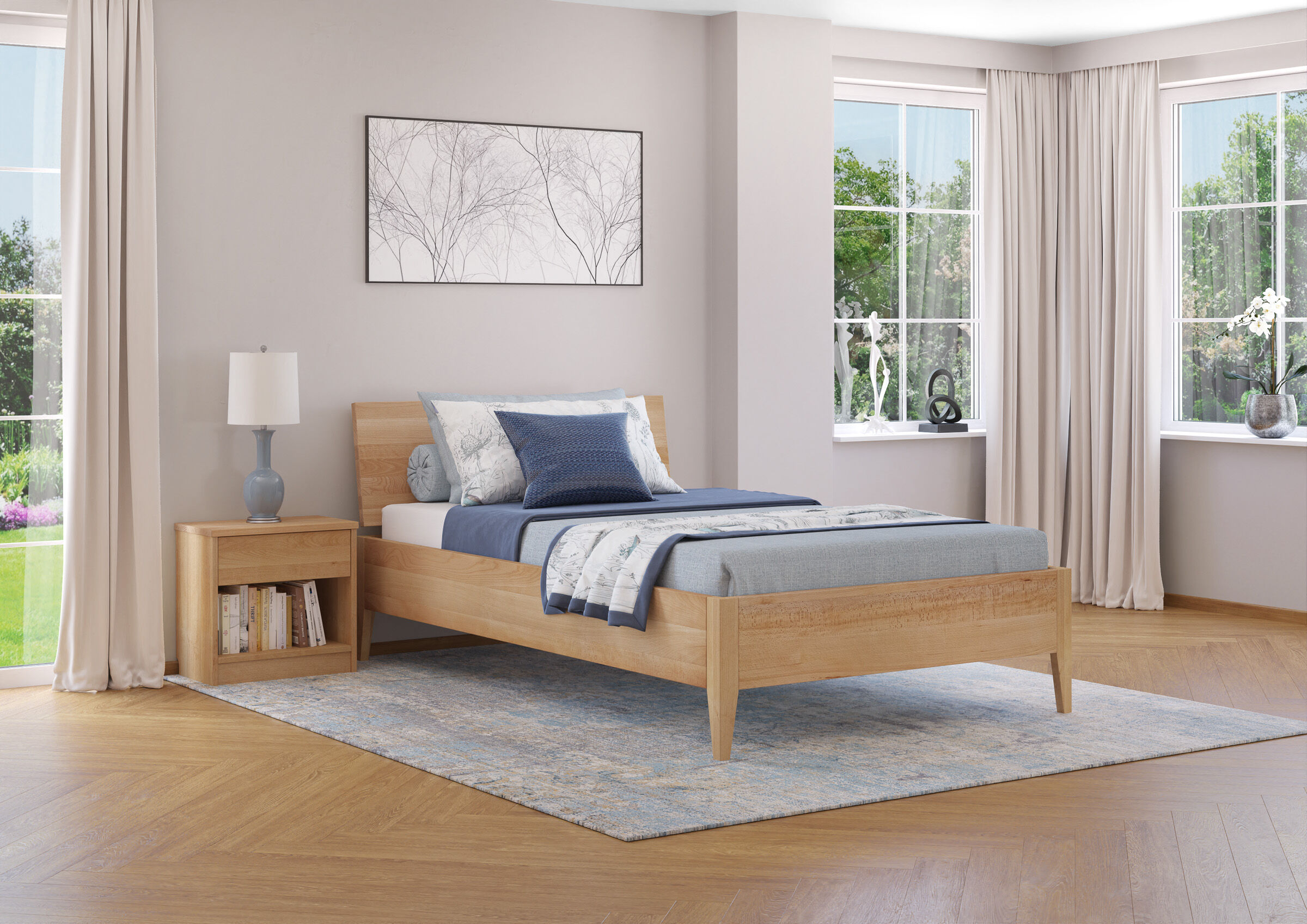 Innenarchitektur, Inneneinrichtung, Teppich, Mobiliar, Bett, 