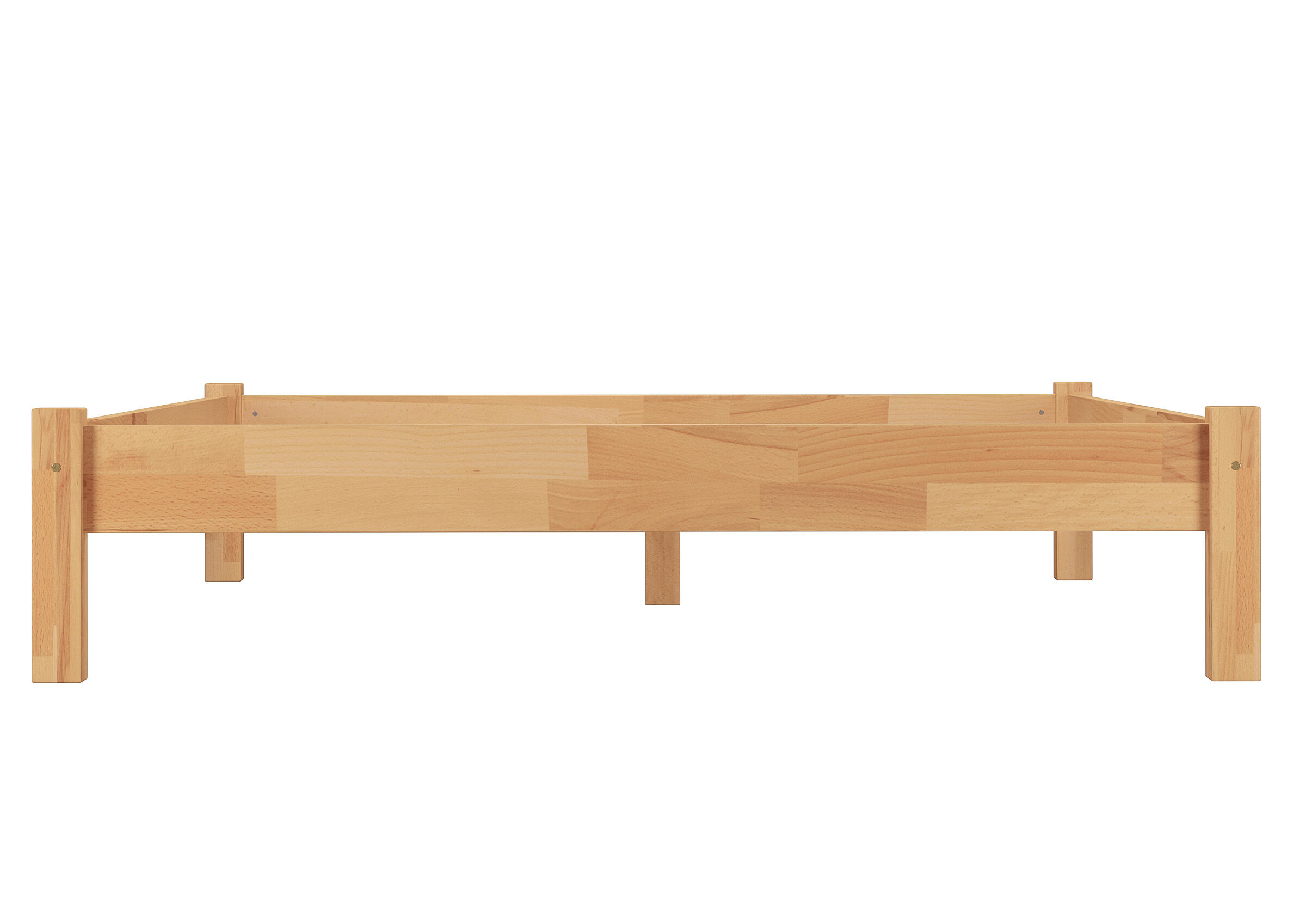 Holzbett, Bettgestell, Birkenholz, Kleinkopfteil, Massivholz-Bett, Massivholzbett Buche Bett