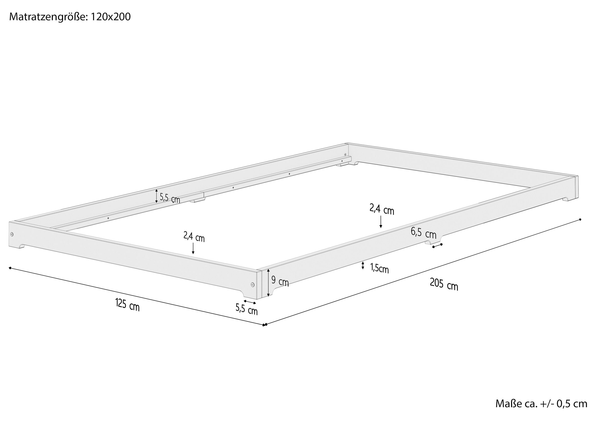 bettgestell, rahmen, bettkasten, mattgrau, abmessungen-120x200, Skizze Japanfuton