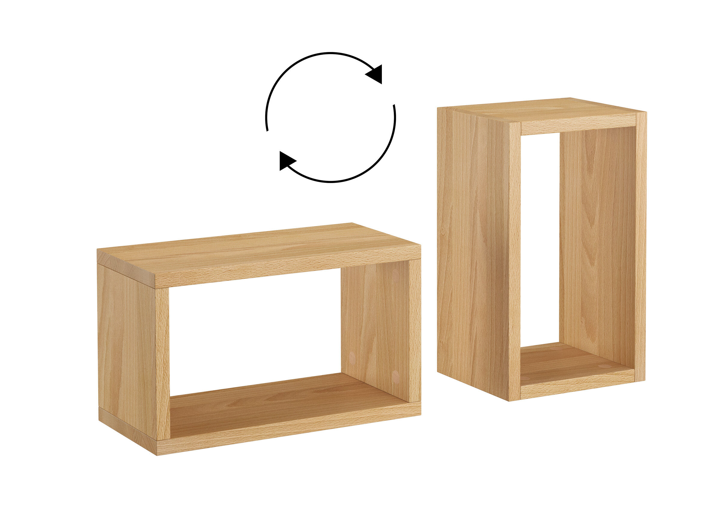 Holzregal, Regal, Holz, Holzbox?, Kastenform, Kleines Bücherregal 40 cm