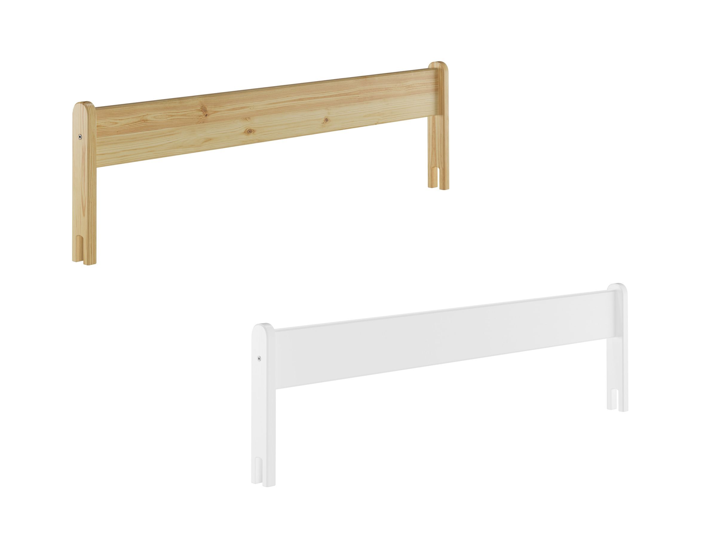 holz, bettkopfteil, holzbett, holzlatten?, natürliche_holzfarbe, Rausfallschutz Kiefer und Kiefer weiß
