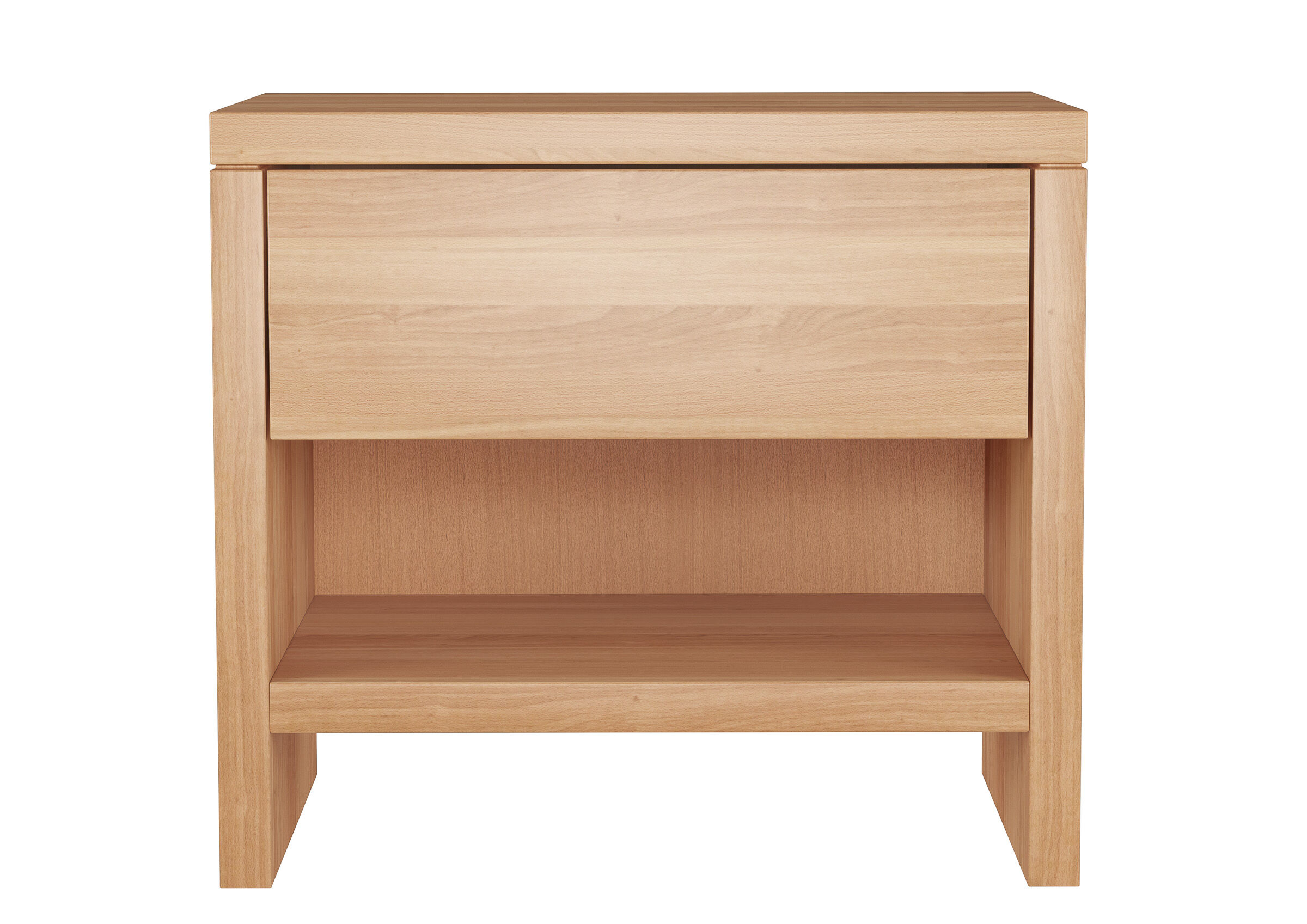 Nachttisch, Nachtkonsole, Holz, Schublade, Offenes Fach, Schubladenkommode-neben-Bett
